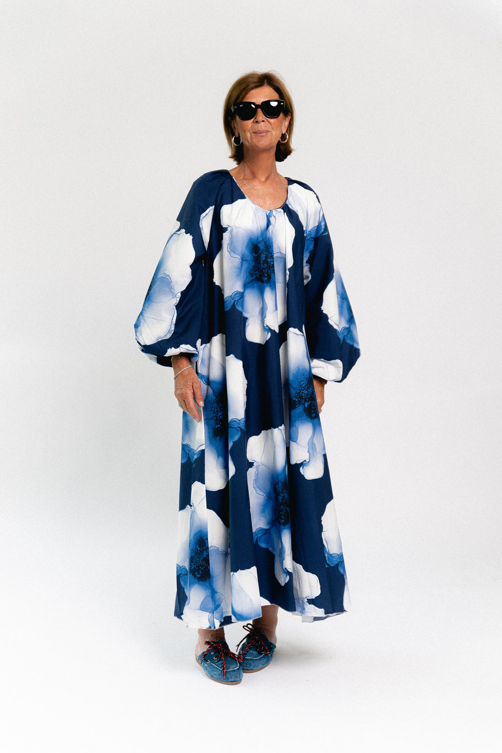 Brigitte floral maxi dress navy/blue