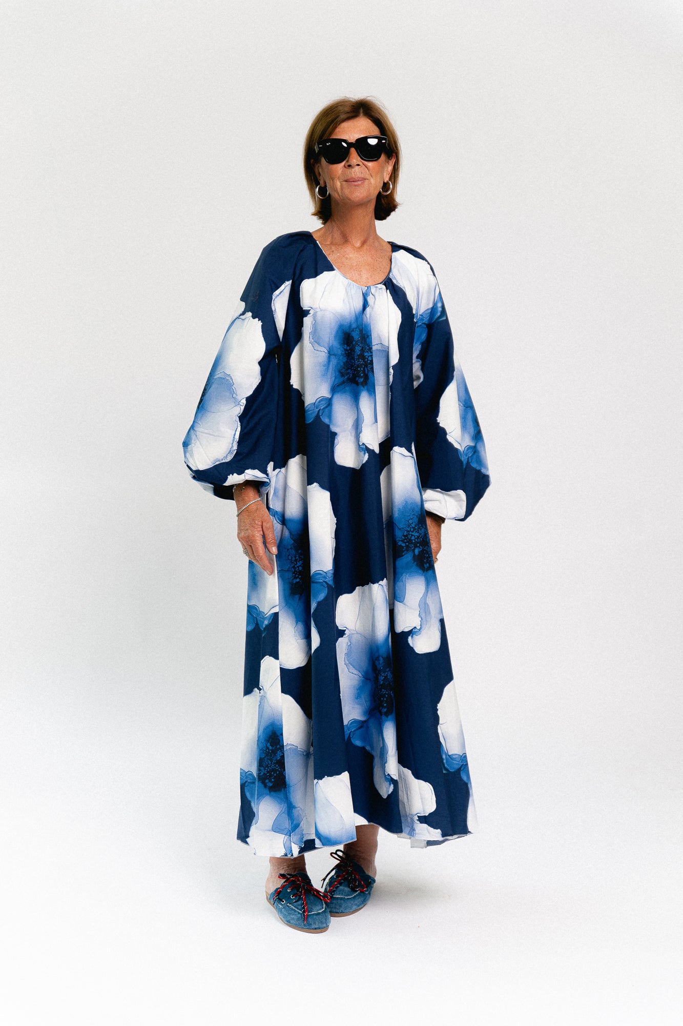 Brigitte floral maxi dress navy/blue