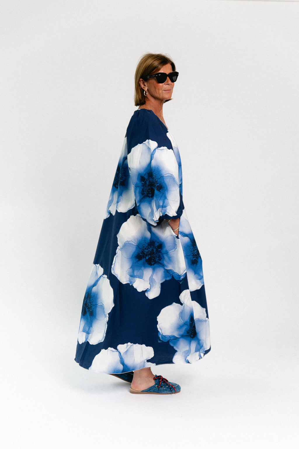 Brigitte floral maxi dress navy/blue