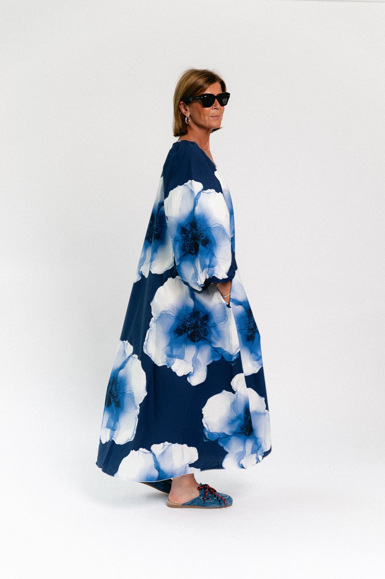 Brigitte floral maxi dress navy/blue