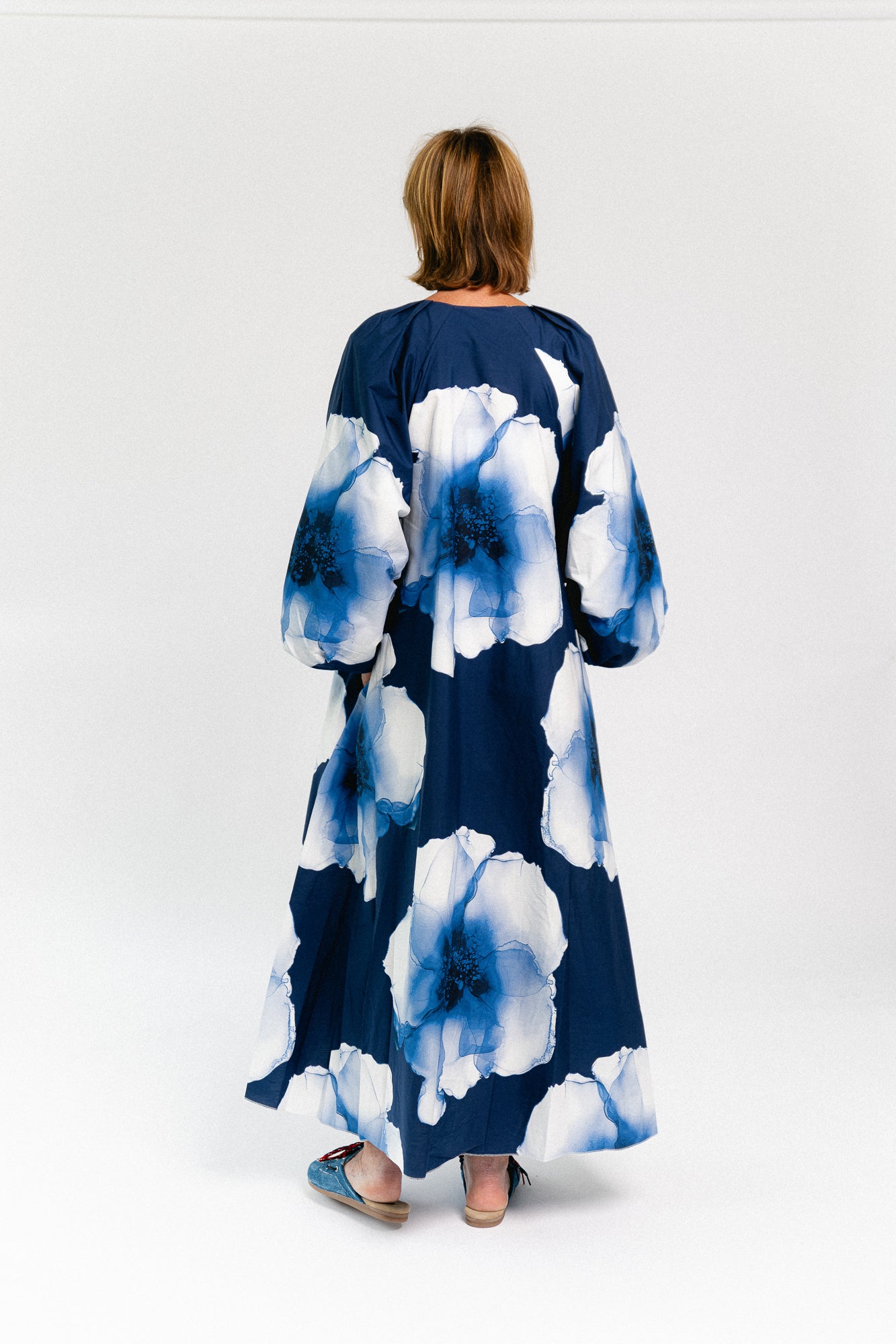 Brigitte floral maxi dress navy/blue