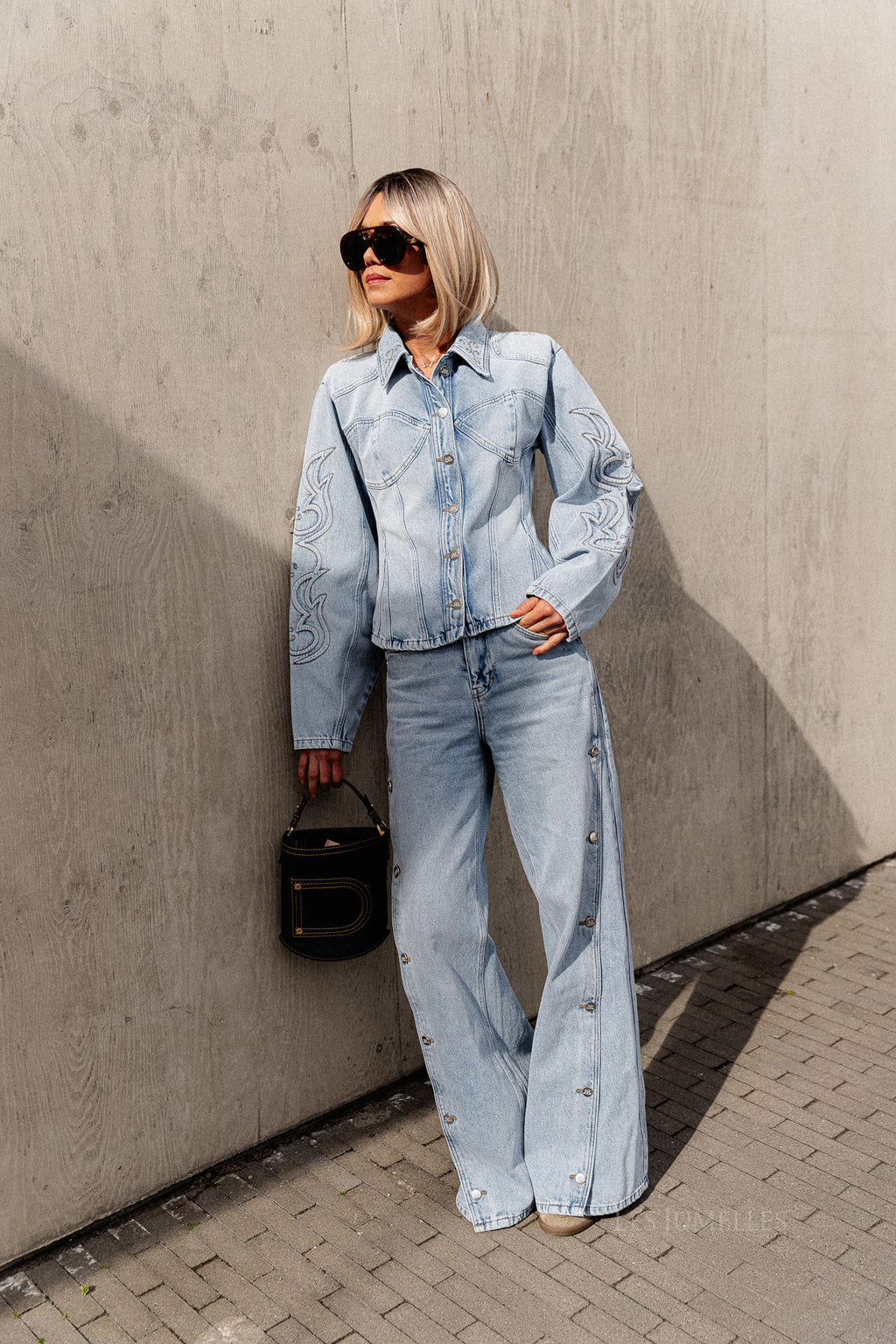 BXGStacie jacket vintage blue denim