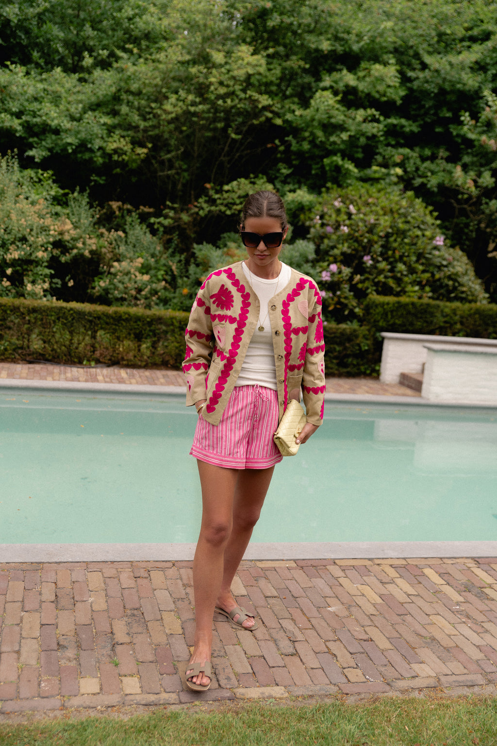 Yessie shorts pink stripe
