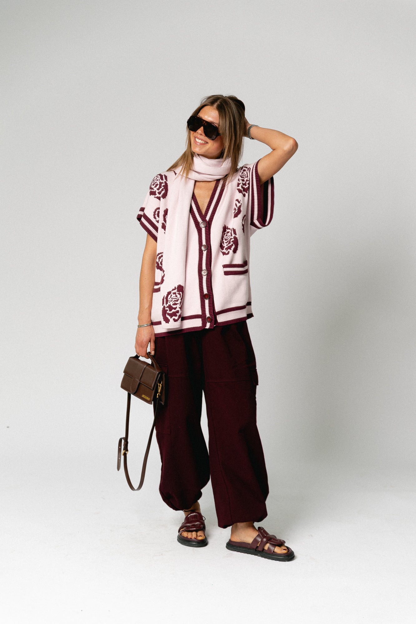 Cassie cargo pants burgundy