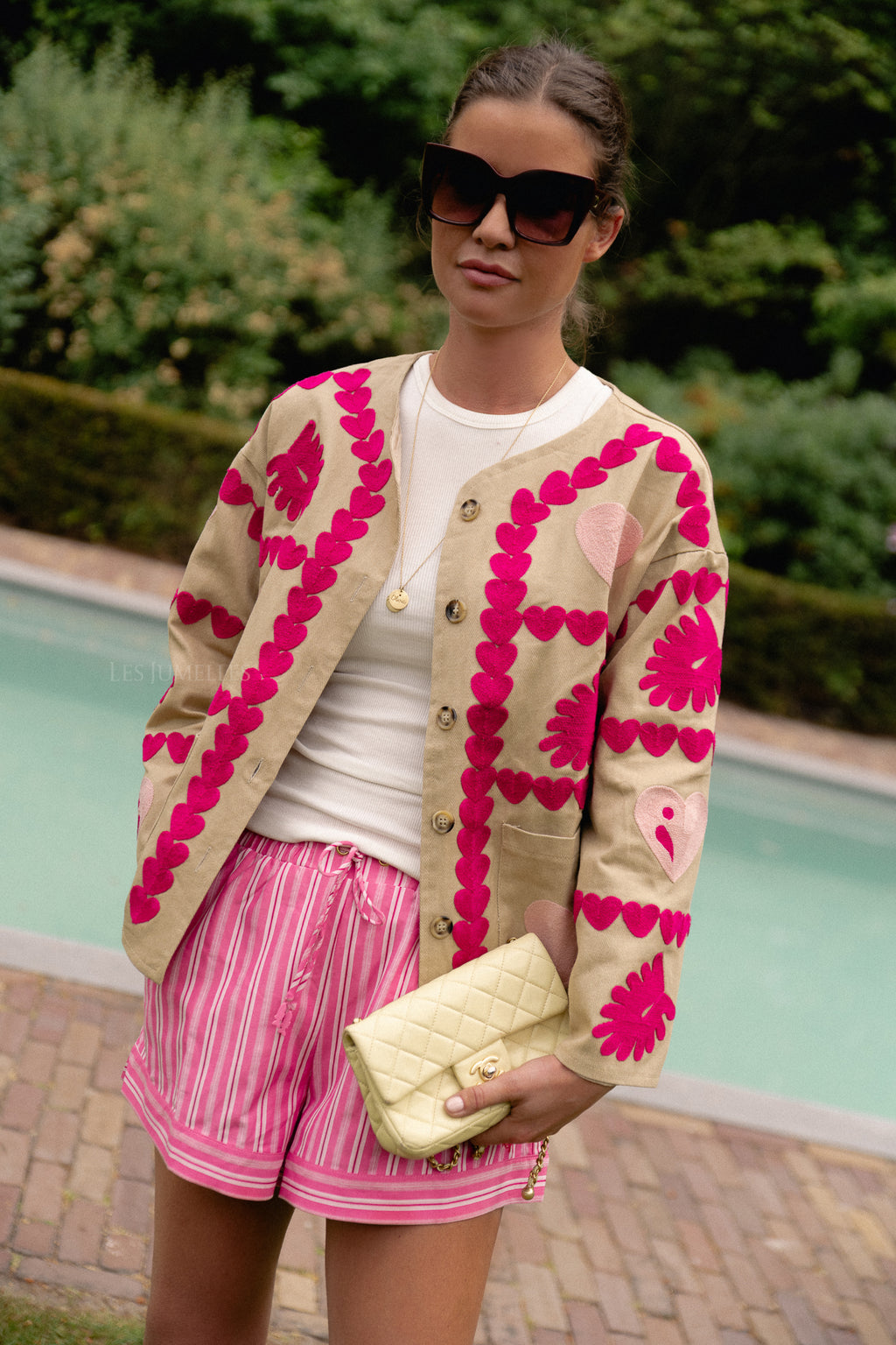 Yessie shorts pink stripe