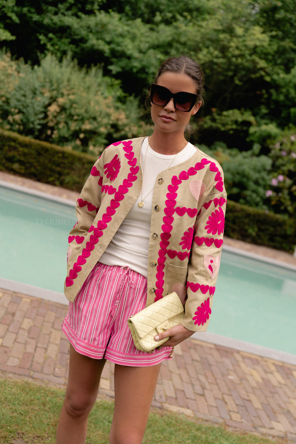 Yessie shorts pink stripe