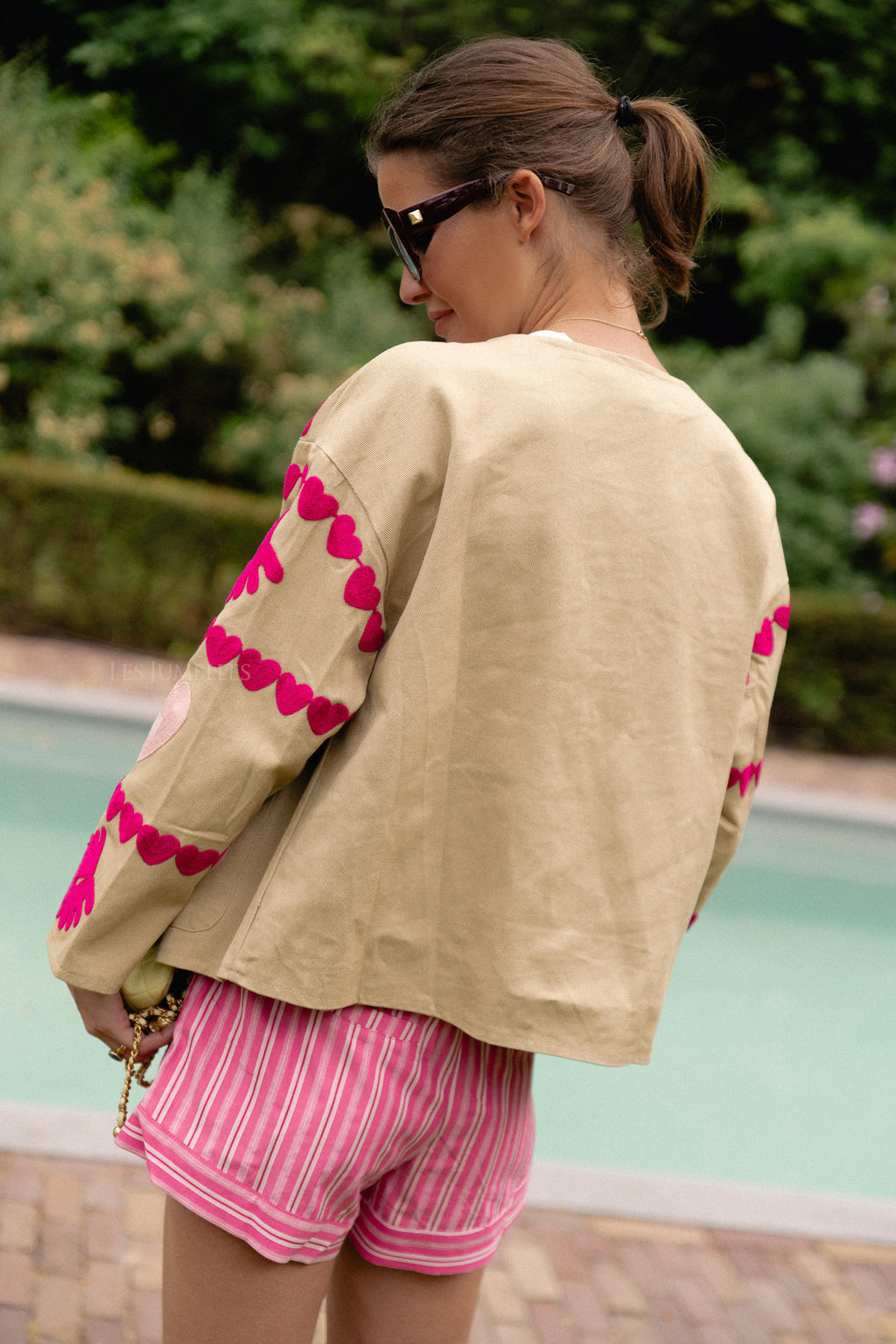 Yessie shorts pink stripe