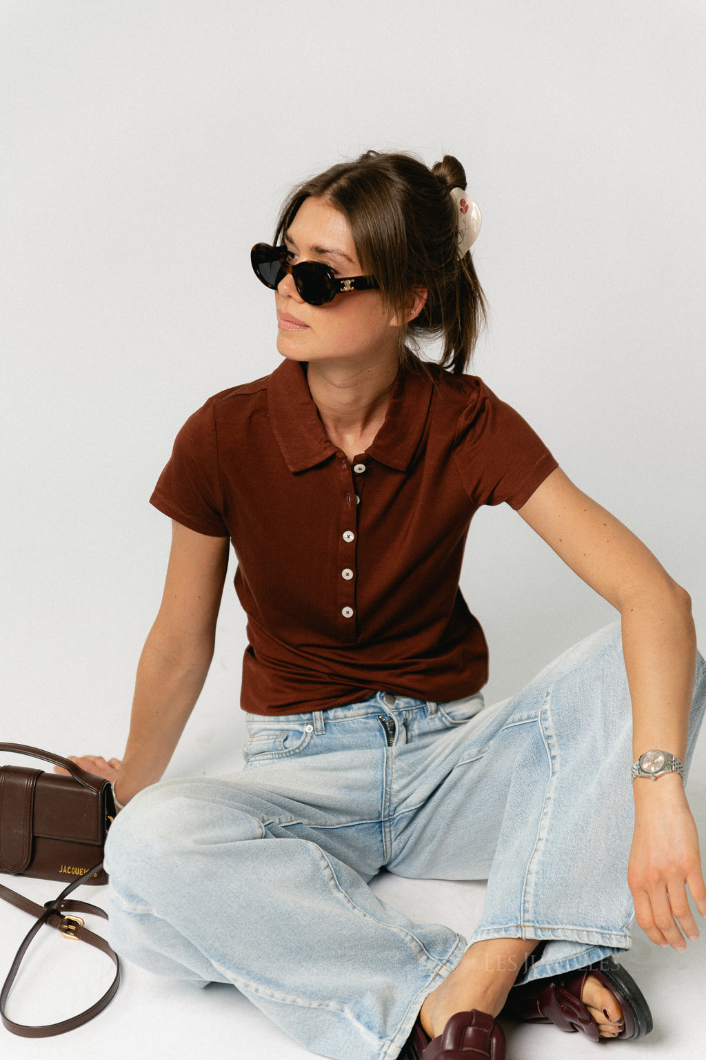 SLFIlina SS polo cherry mahogany