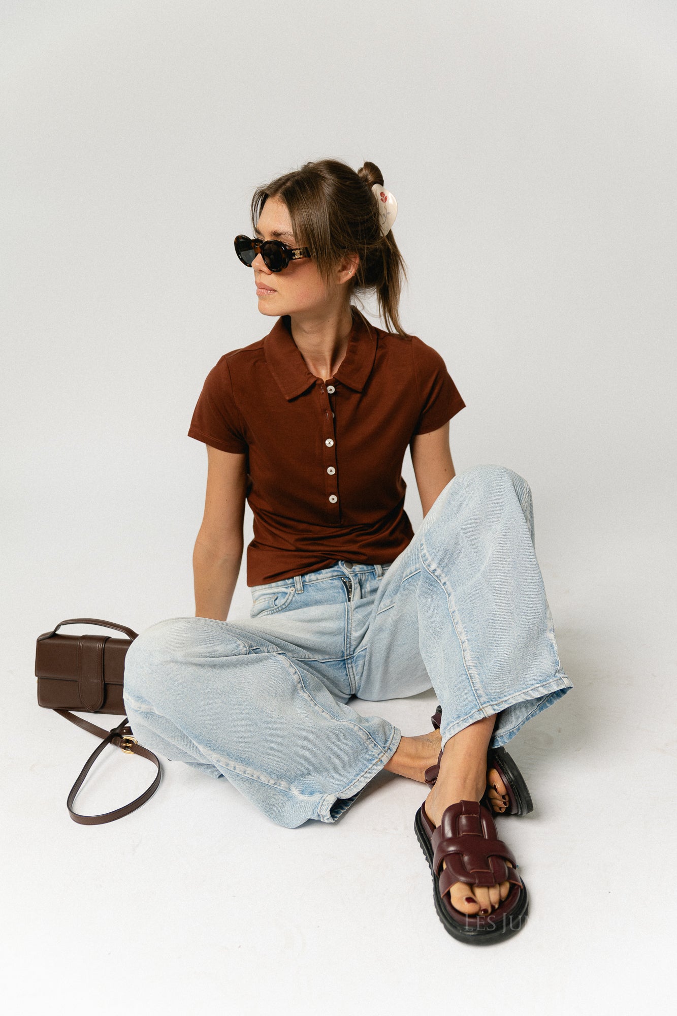 SLFIlina SS polo cherry mahogany