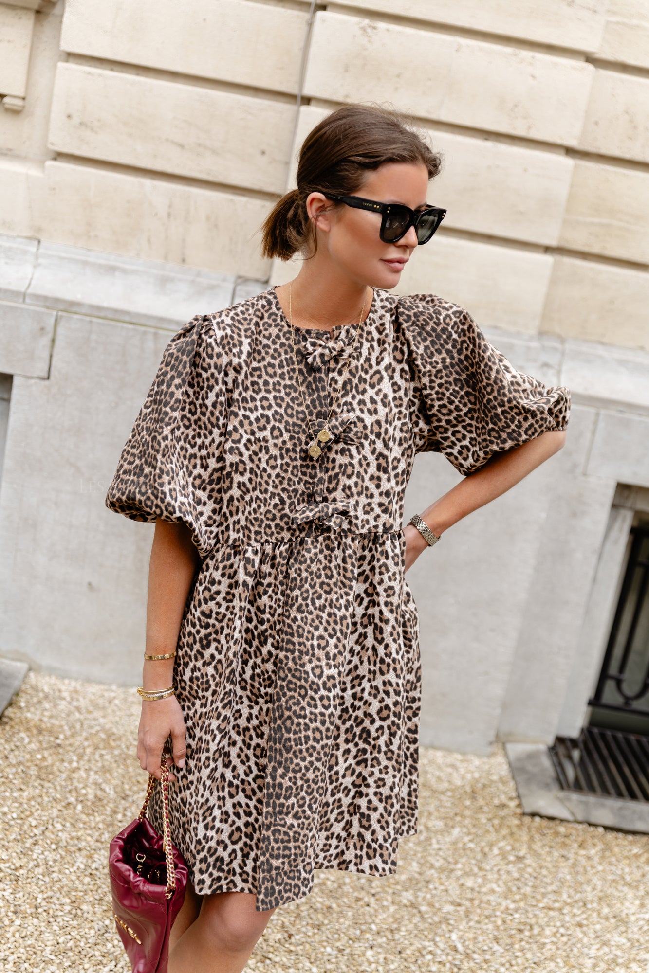 Simone dress leopard