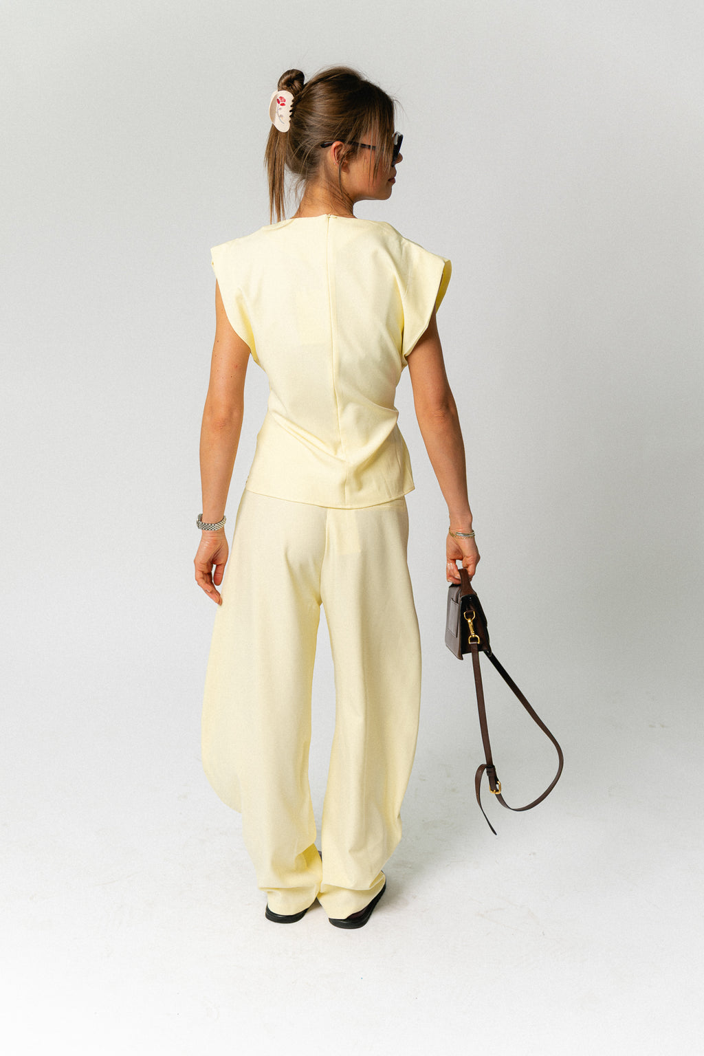 Nina pants pastel yellow