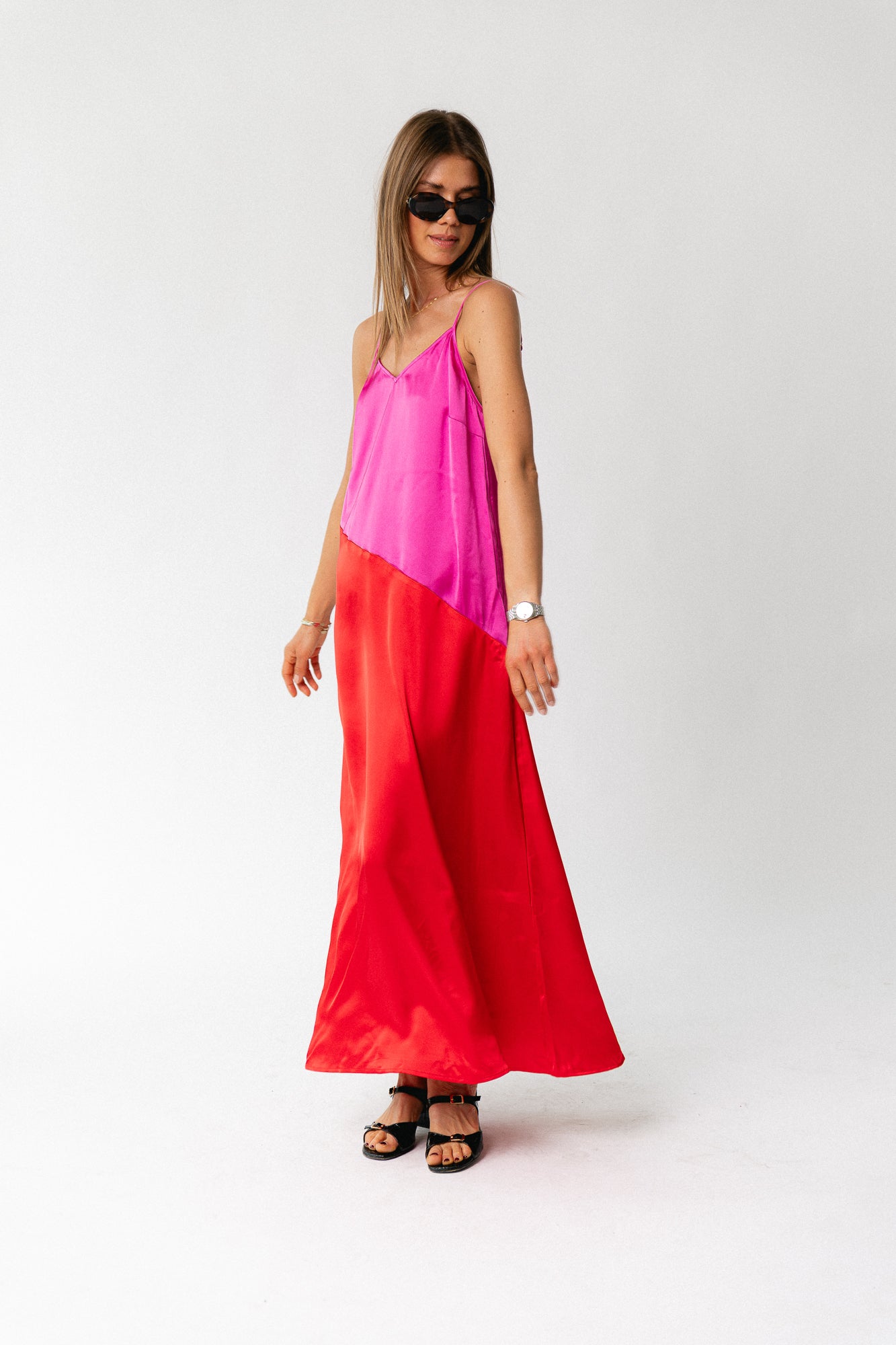 VIAvelina singlet ankle dress fiji flower/hibiscus