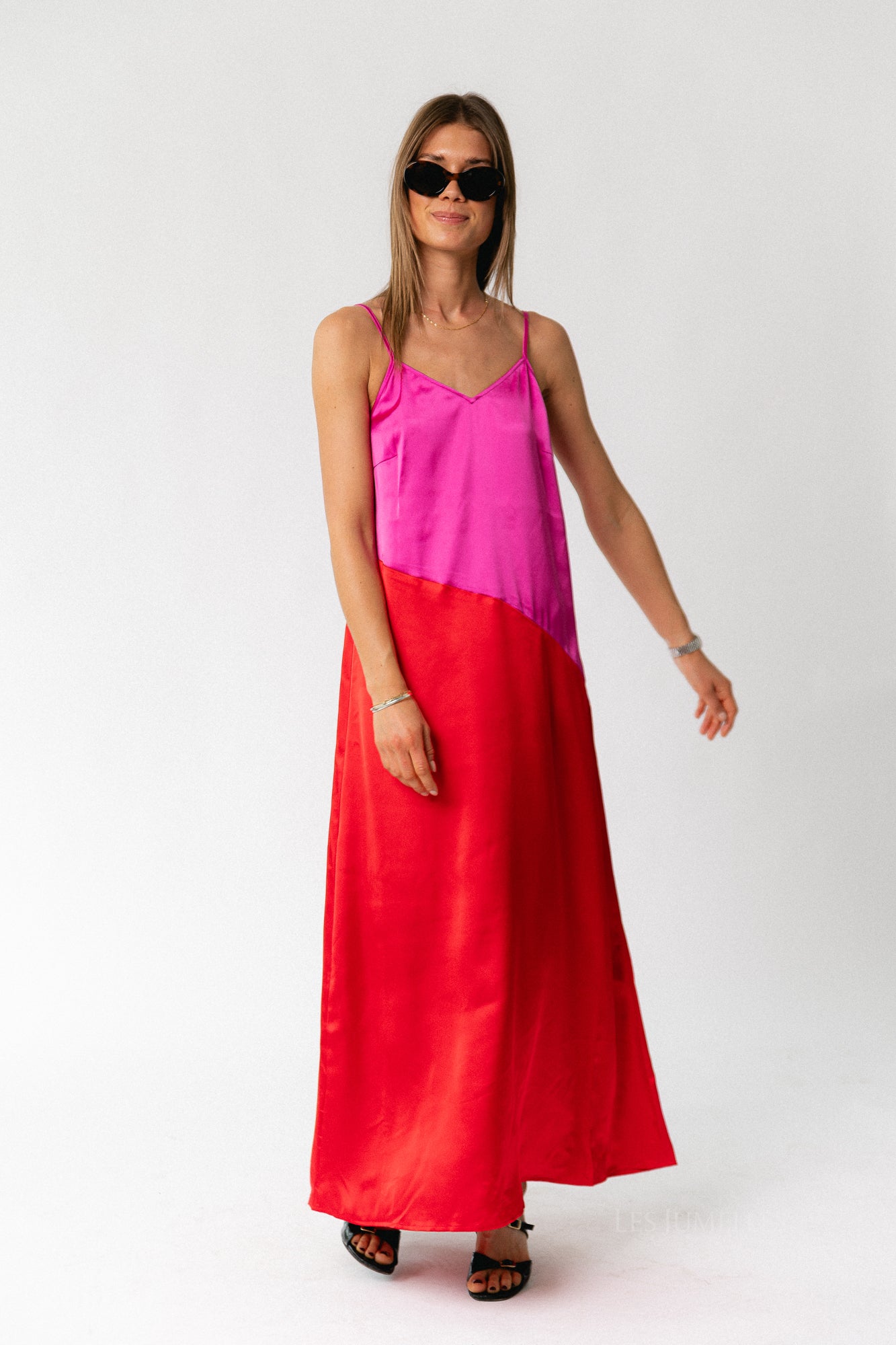 VIAvelina singlet ankle dress fiji flower/hibiscus
