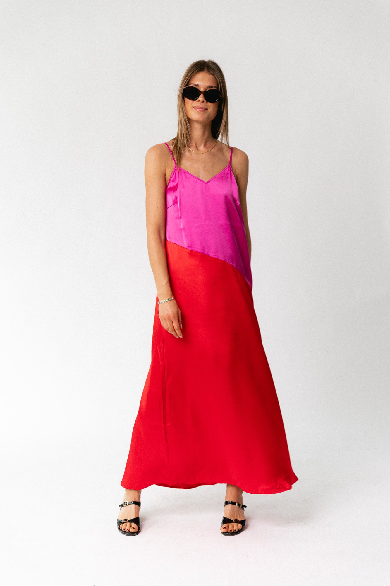 VIAvelina singlet ankle dress fiji flower/hibiscus