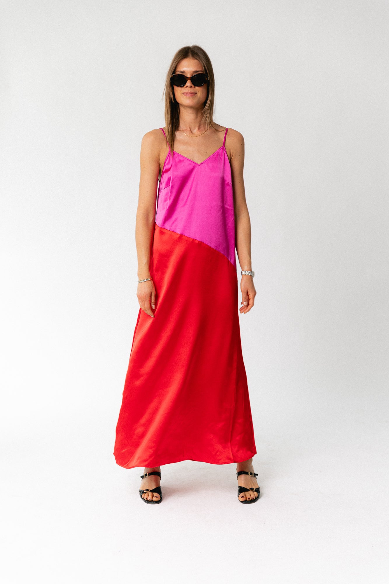 VIAvelina singlet ankle dress fiji flower/hibiscus