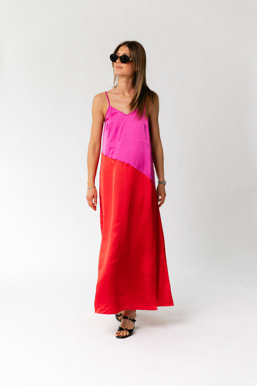 VIAvelina singlet ankle dress fiji flower/hibiscus