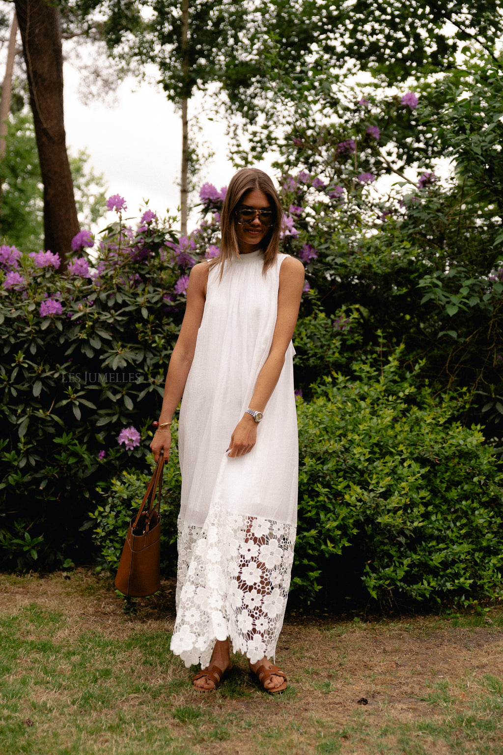 YASTwigsy SL Knöchellanges Kleid Weiß