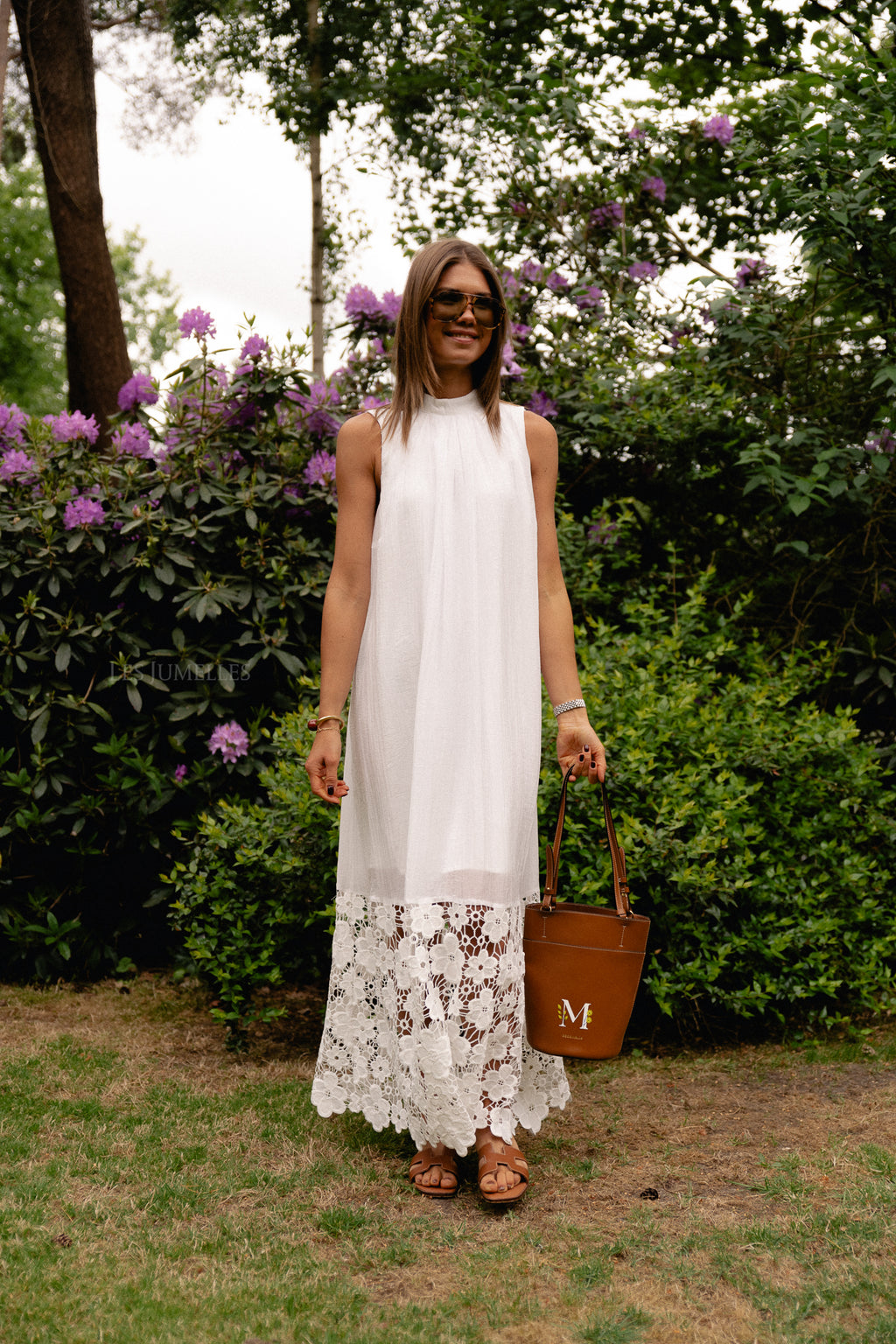 YASTwigsy SL Knöchellanges Kleid Weiß