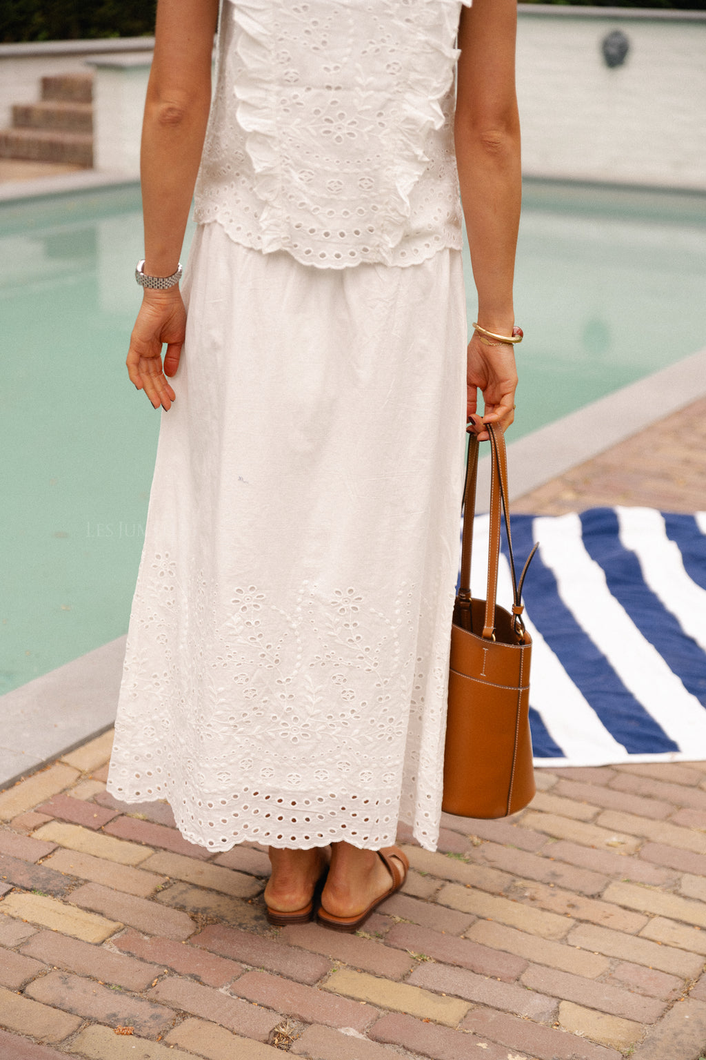 YASLuma HW long skirt star white