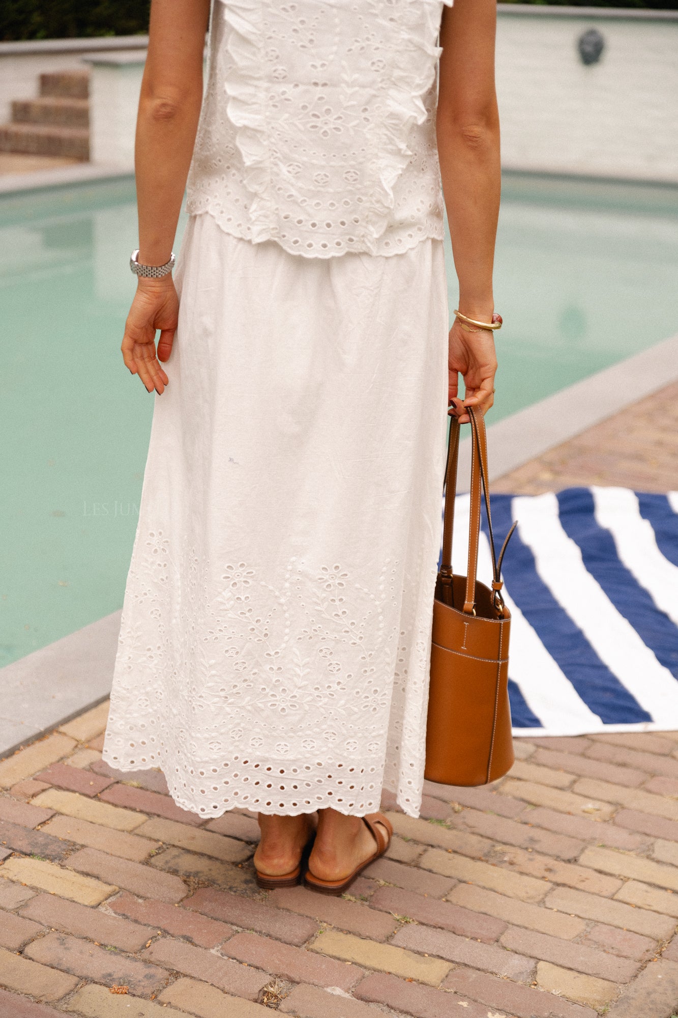 YASLuma HW long skirt star white