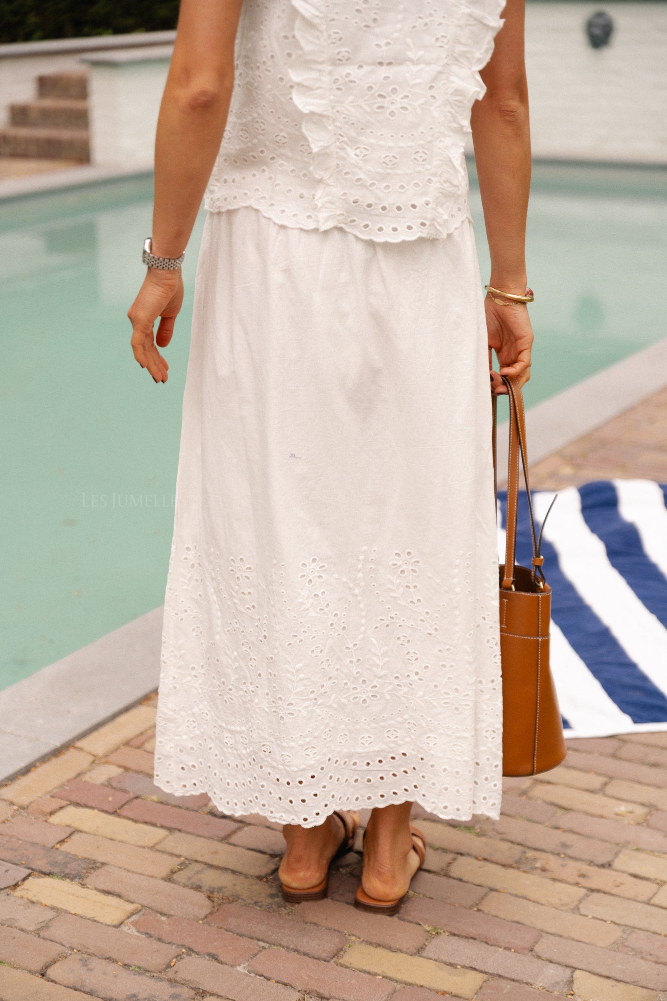 YASLuma HW long skirt star white