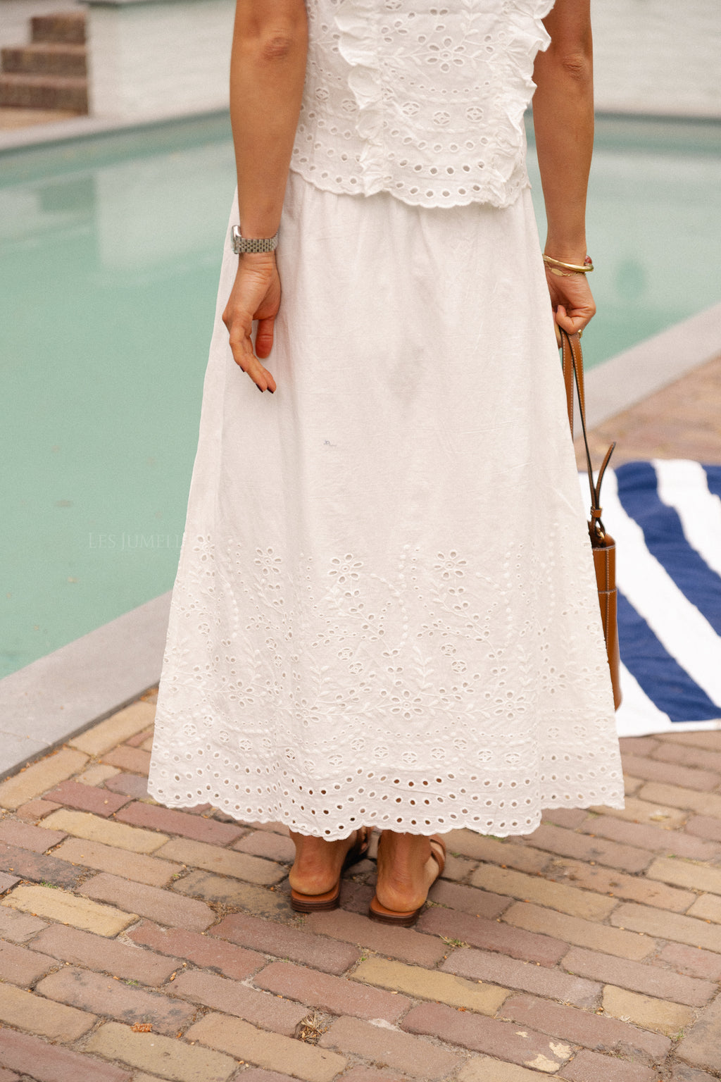 YASLuma HW long skirt star white