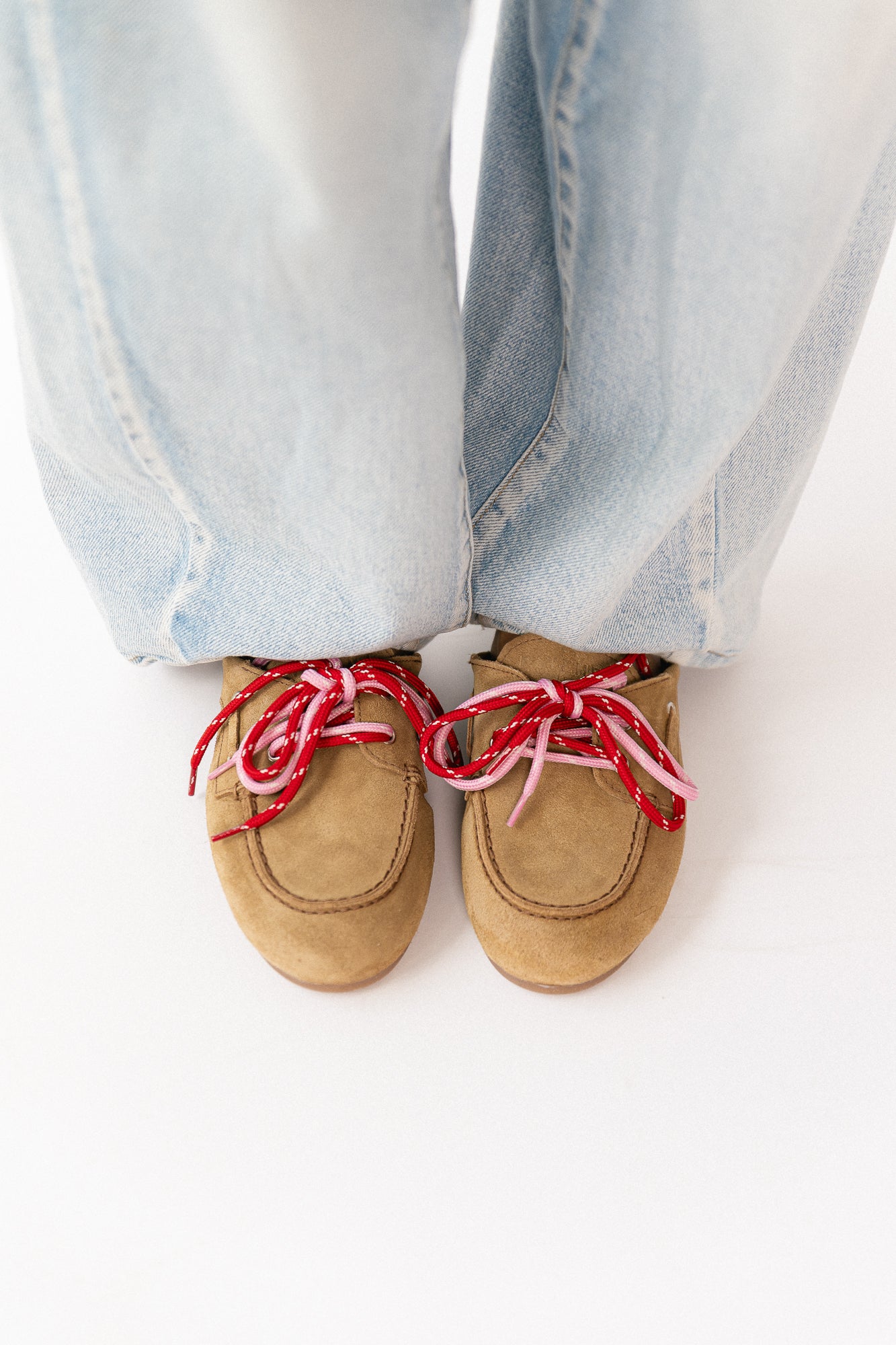 PAYasma lace loafers taupe suede