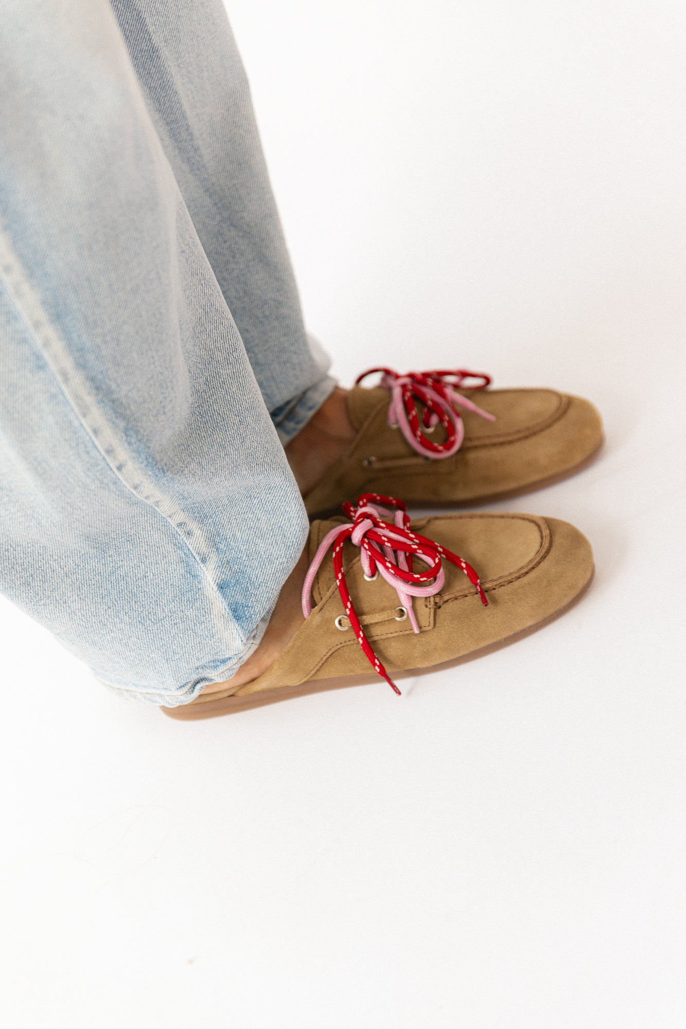 PAYasma lace loafers taupe suede