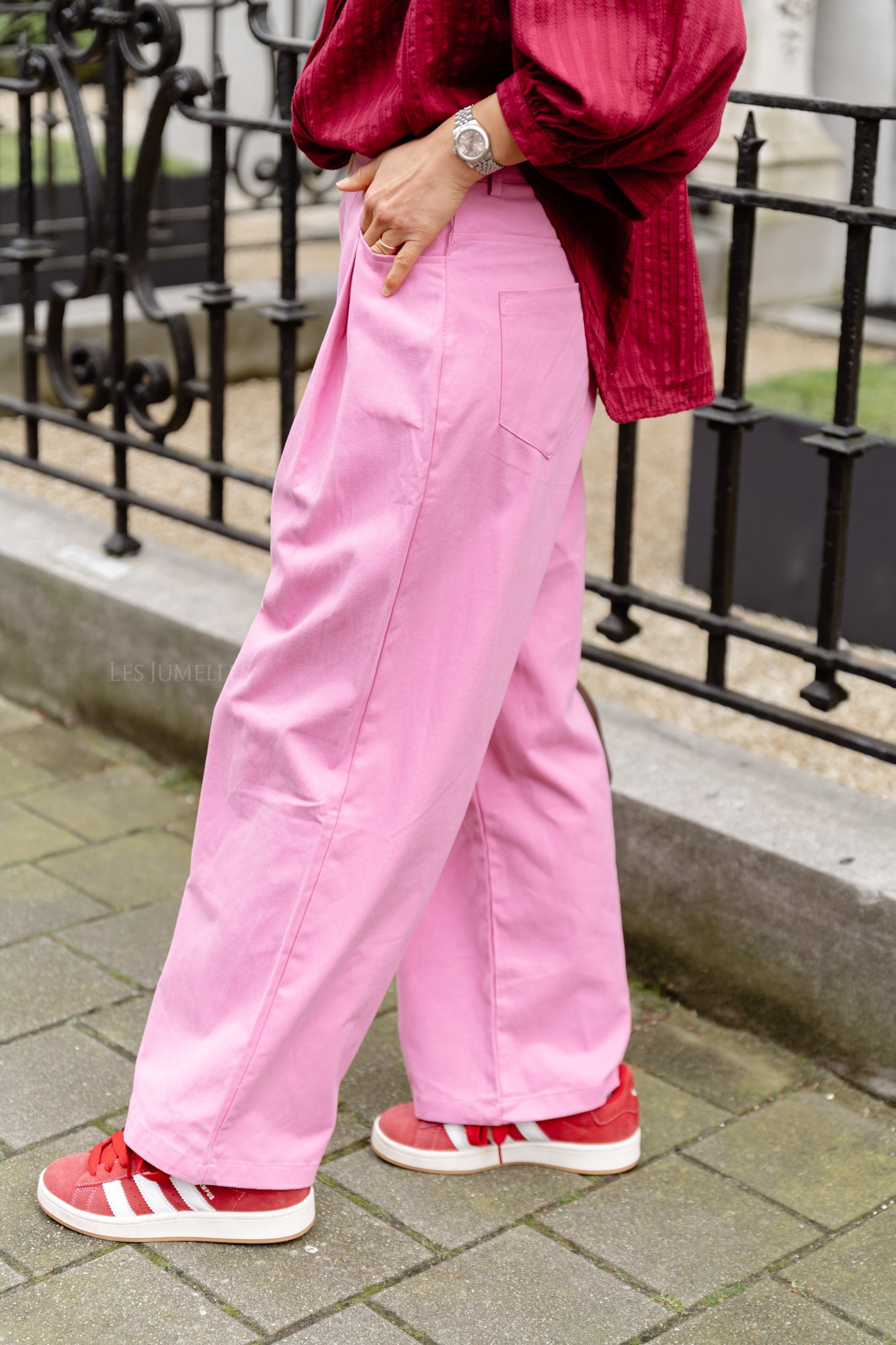 Celie wide trousers candy pink