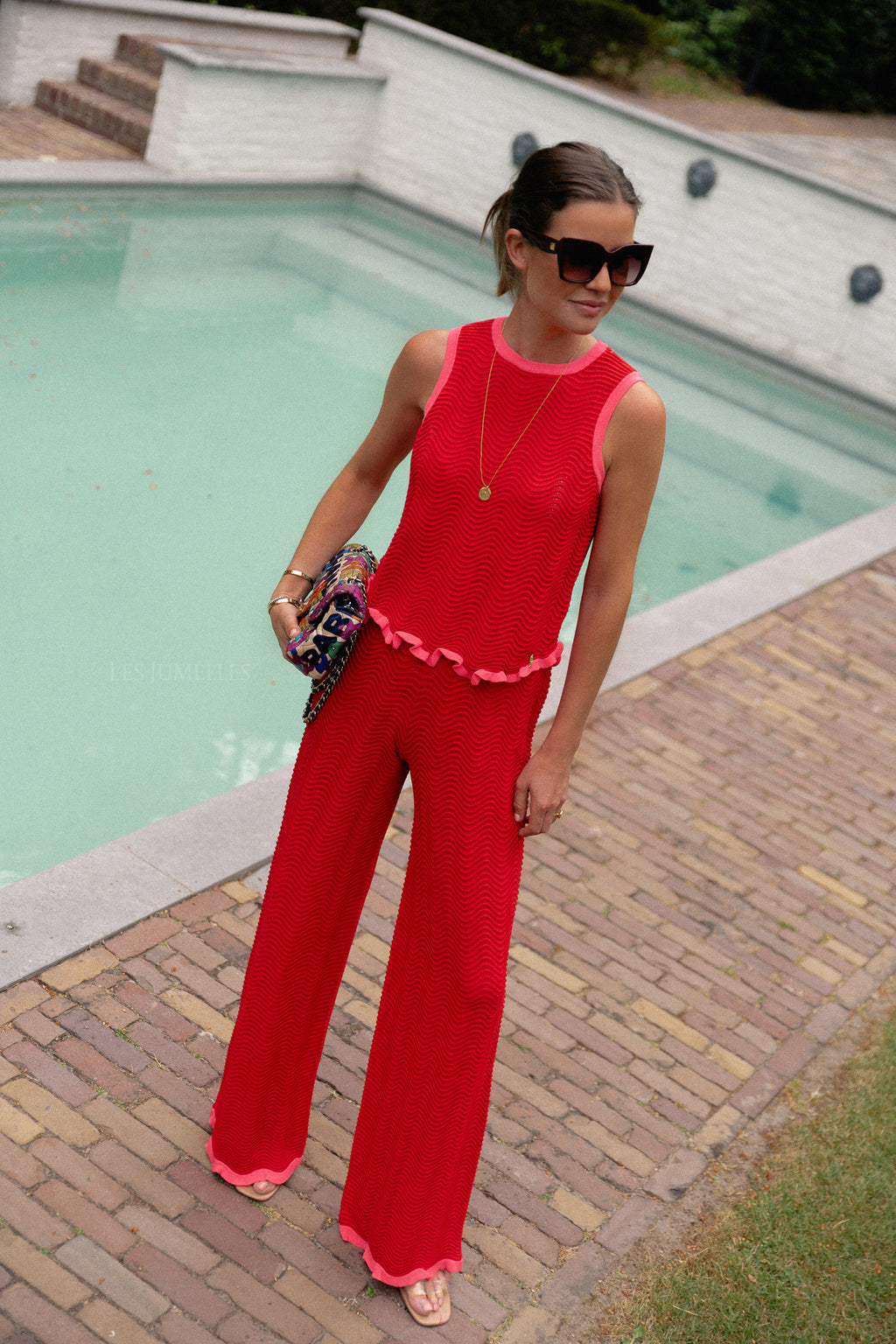Top Donna rouge doux-amer
