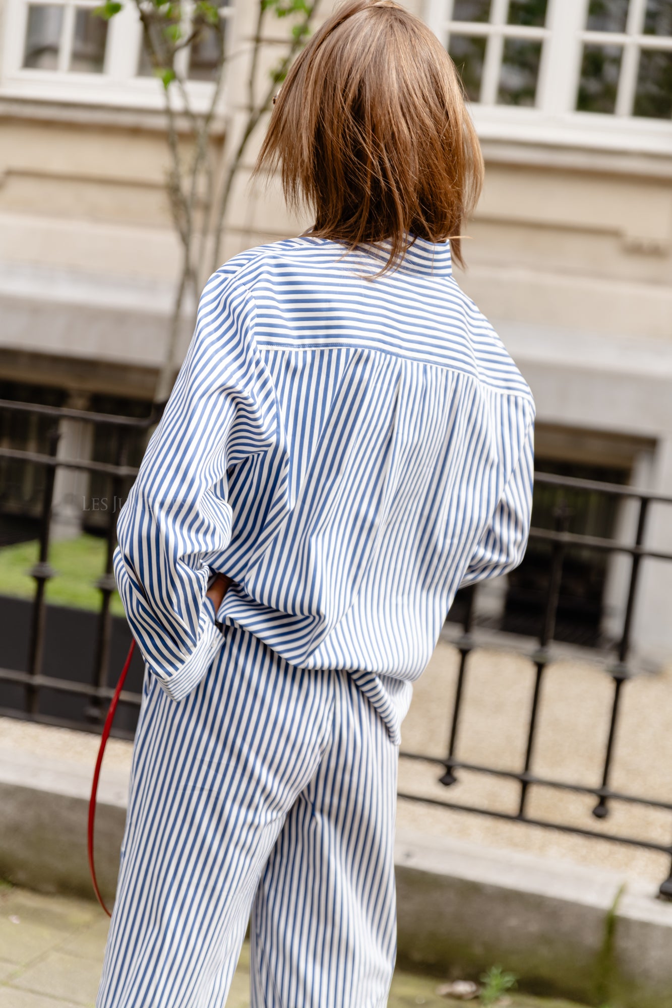 Mica blouse blue and white stripe