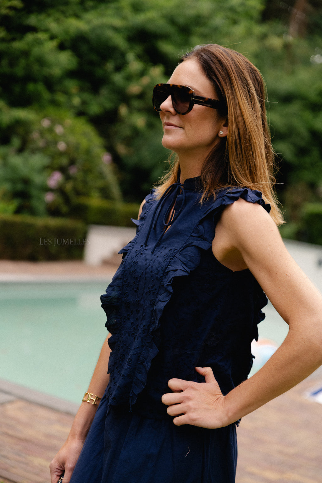 YASLuma SL top navy blazer