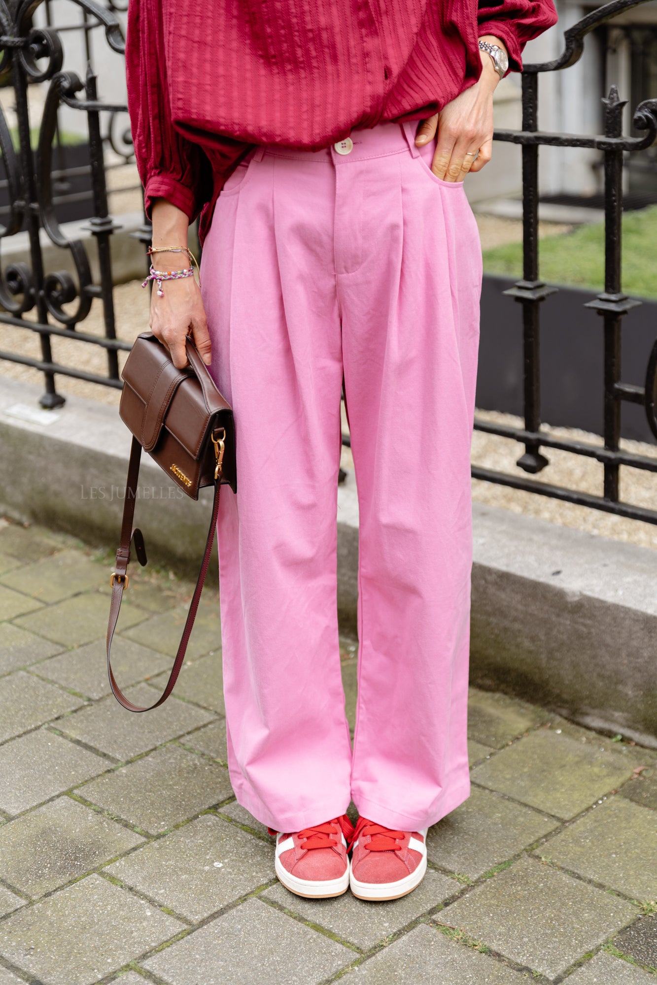 Celie wide trousers candy pink