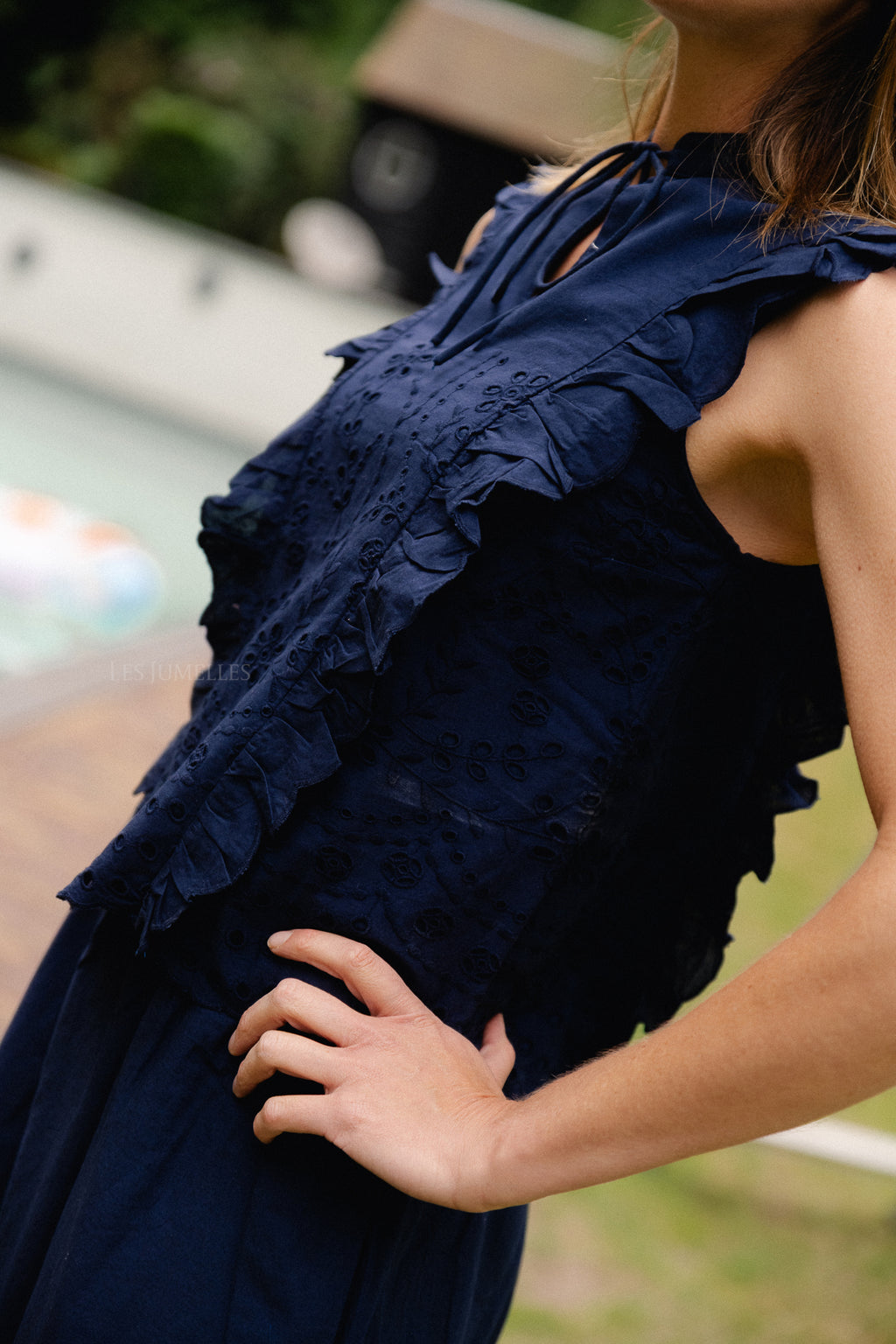 YASLuma SL top navy blazer