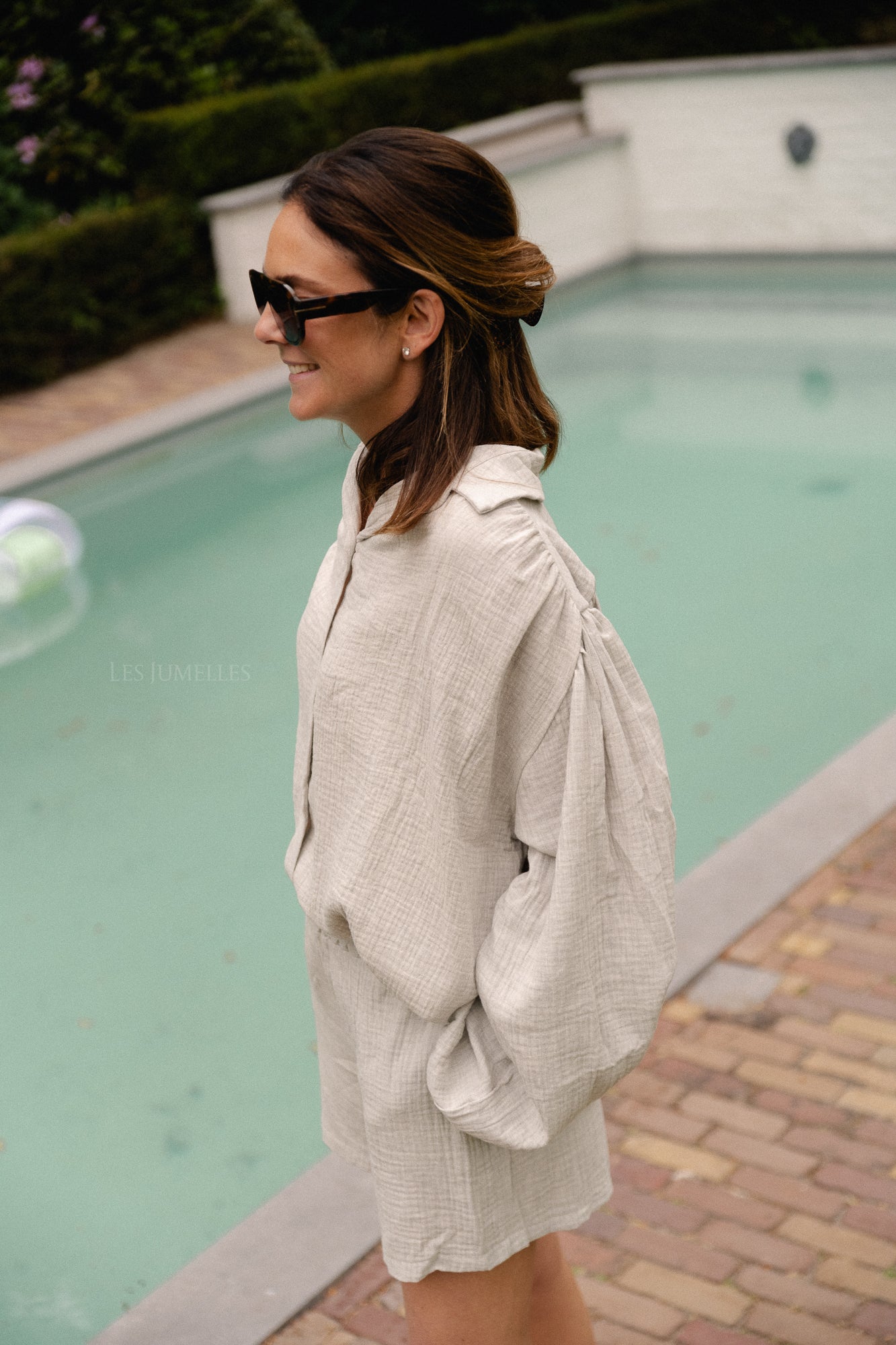 Abigail Shorts Grau Melange