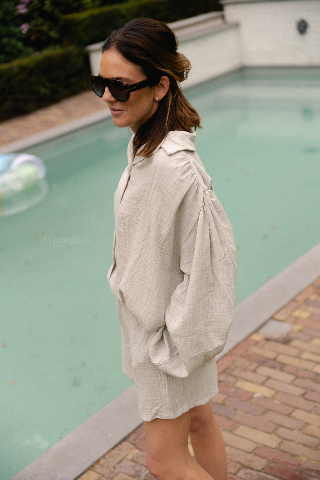 Abigail blouse grijs melange