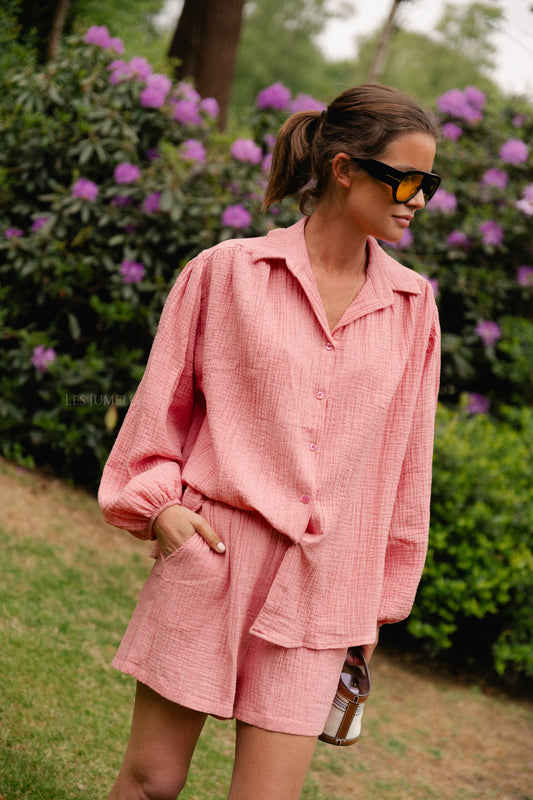 Les Jumelles Chemisier Abigail rose