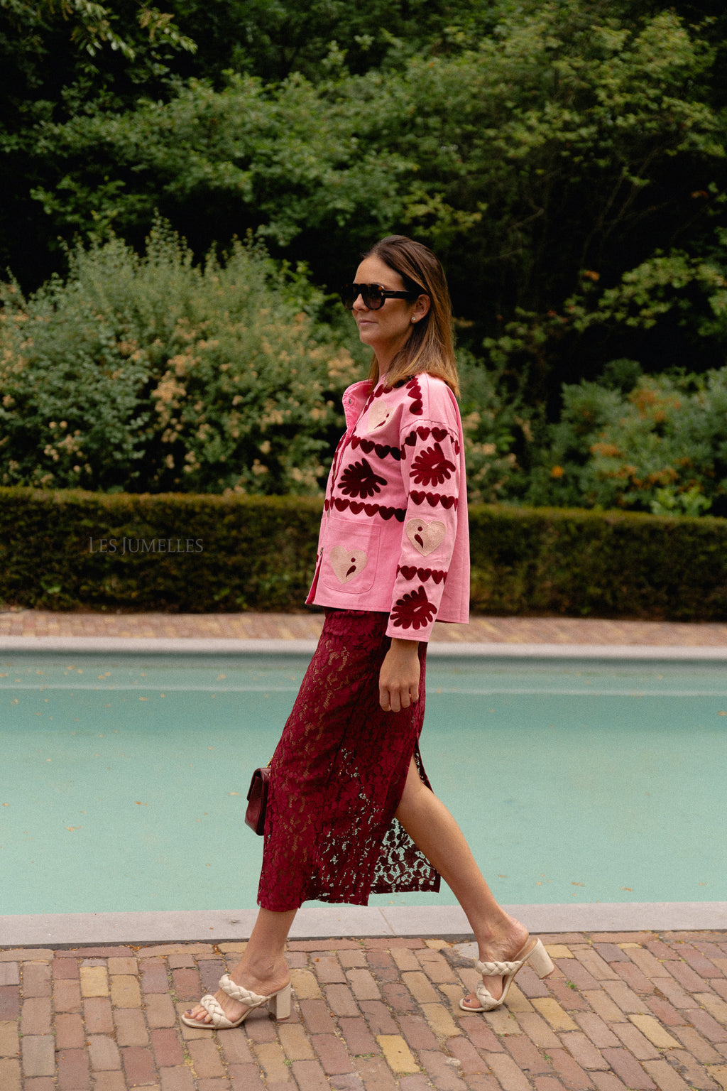 Pauline lace skirt plum