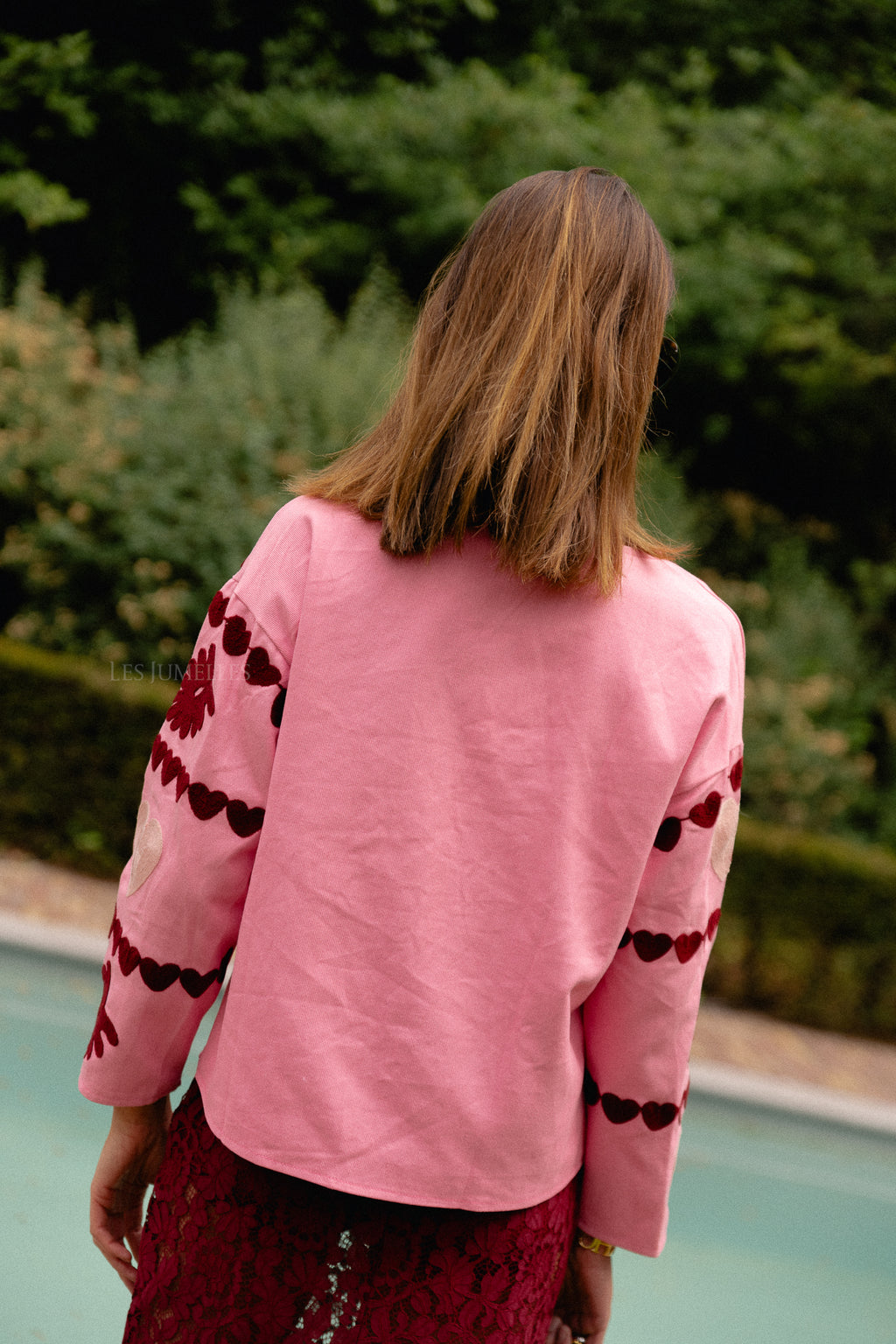 Lena embroidered vest pink