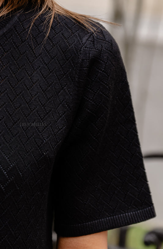 Les Jumelles SLFHelena 2/4 knit dress black