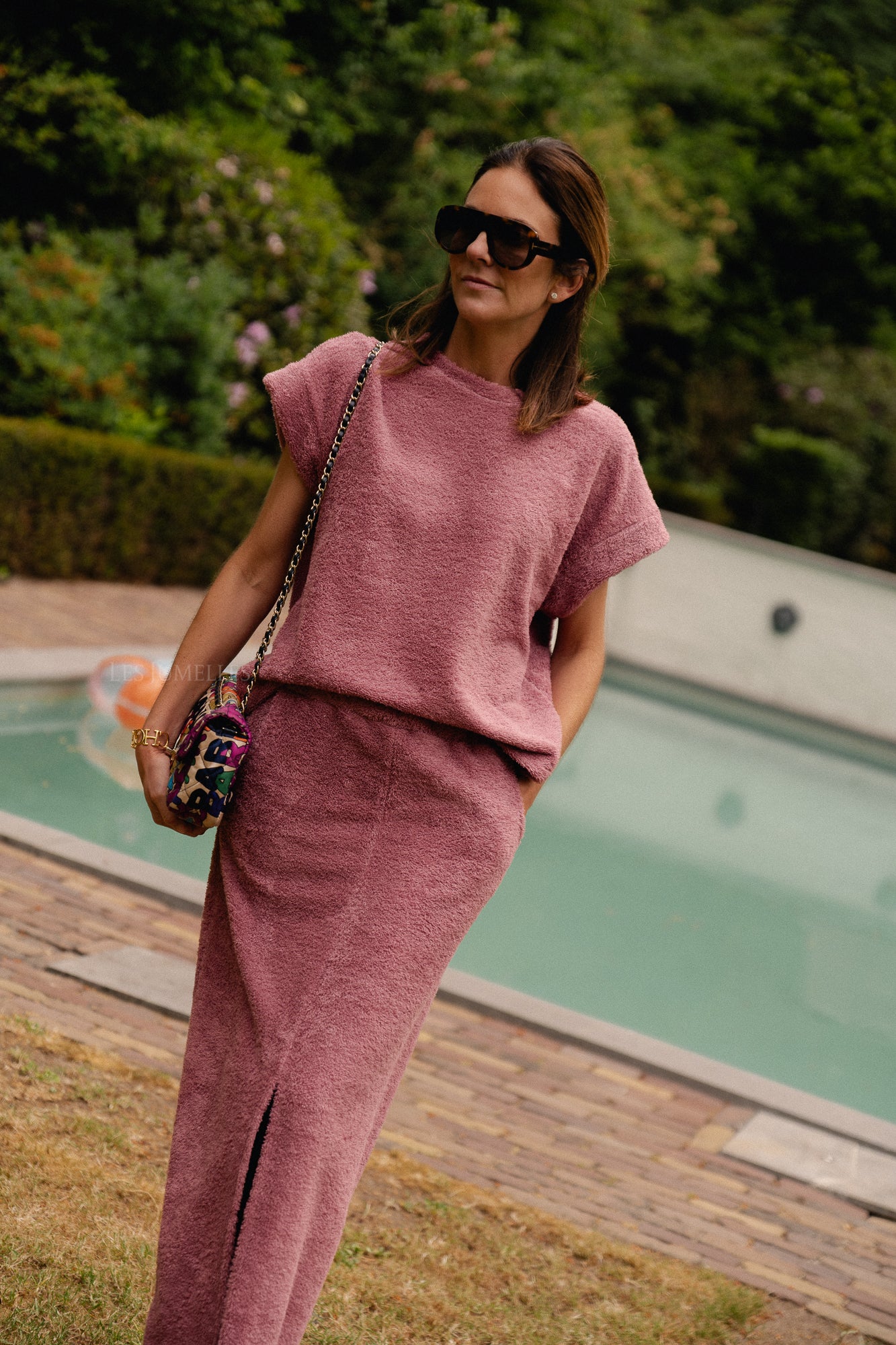 Annabelle SS terry shirt marsala