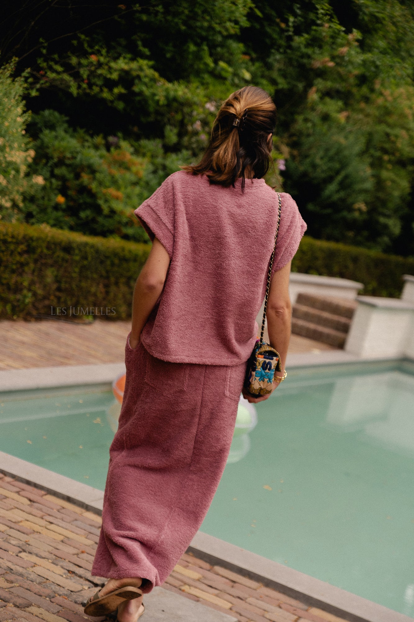 Annabelle SS terry shirt marsala