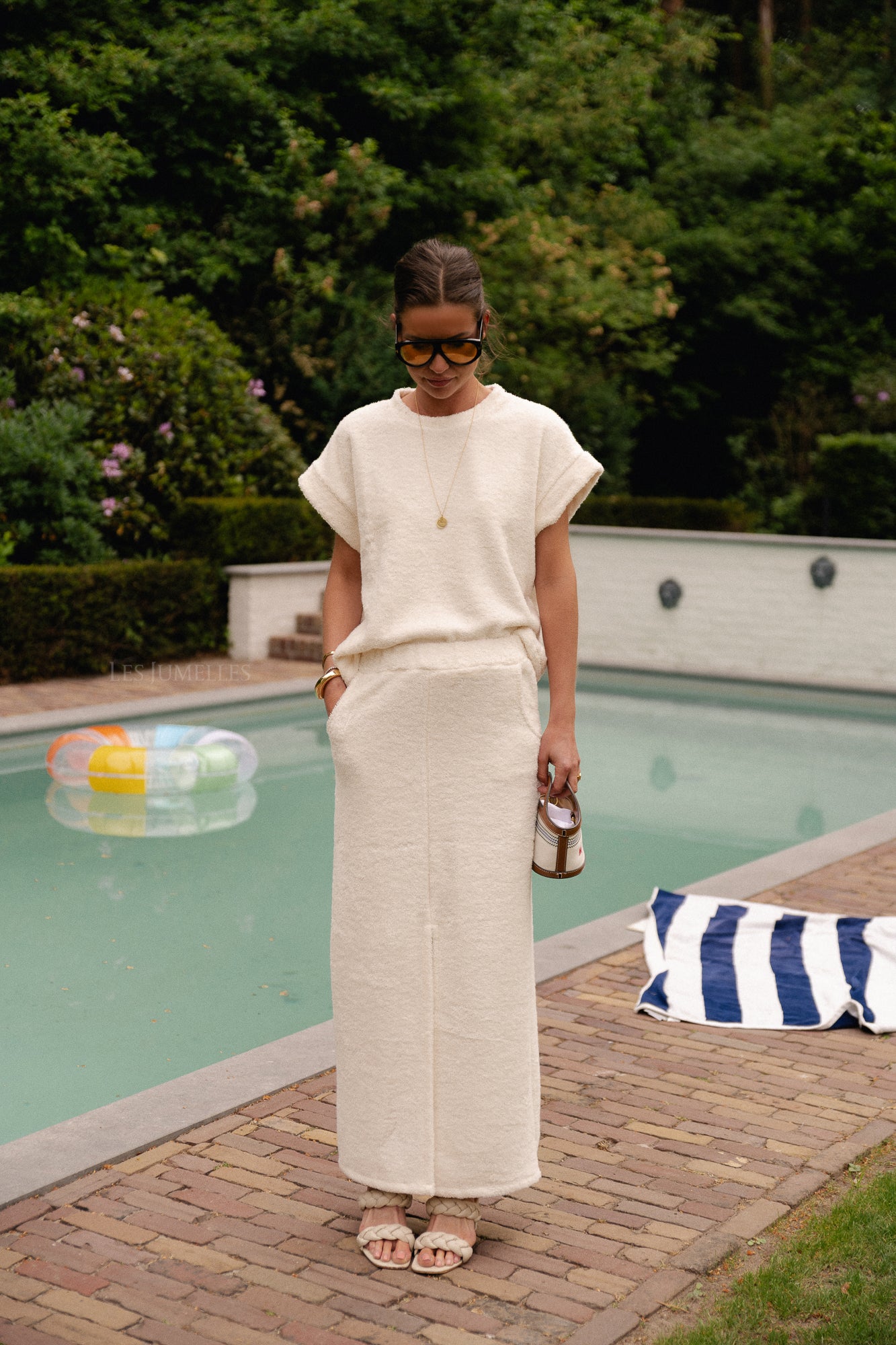 Annabelle terry skirt ecru