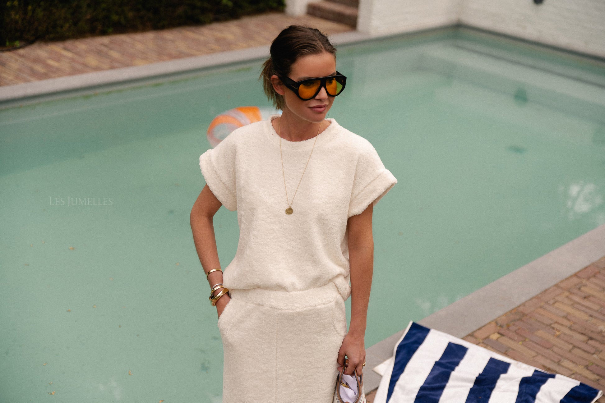 Annabelle Frottee-Shirt Ecru