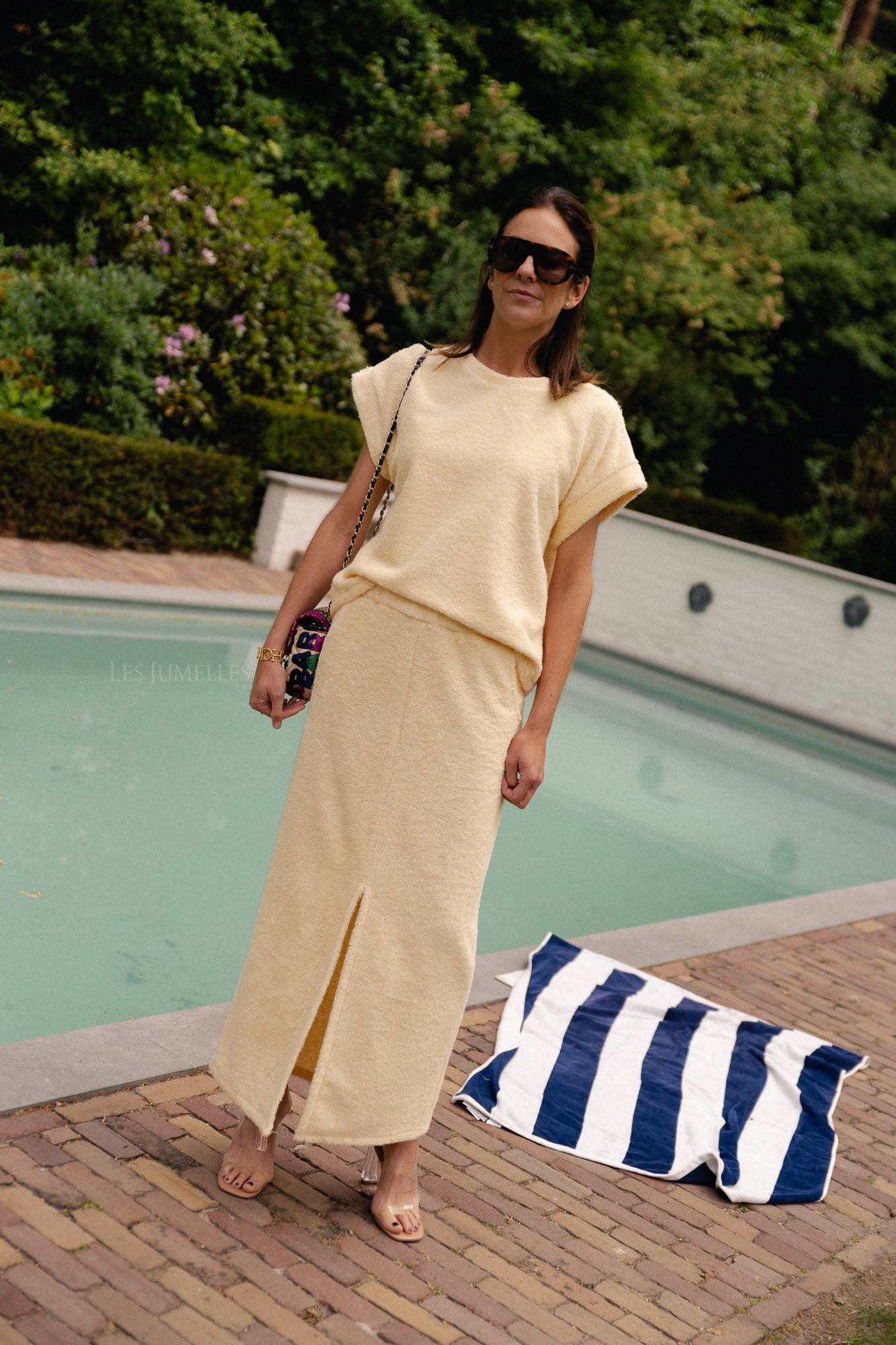 Annabelle terry skirt butter yellow