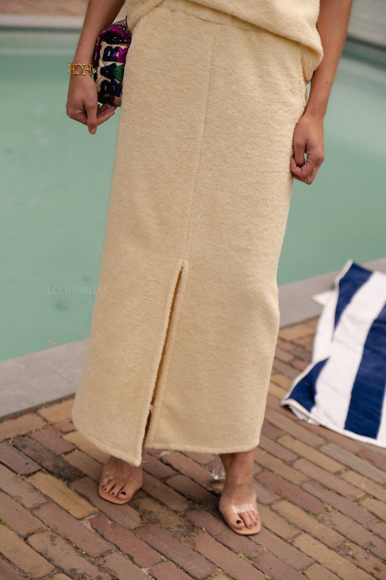 Annabelle terry skirt butter yellow