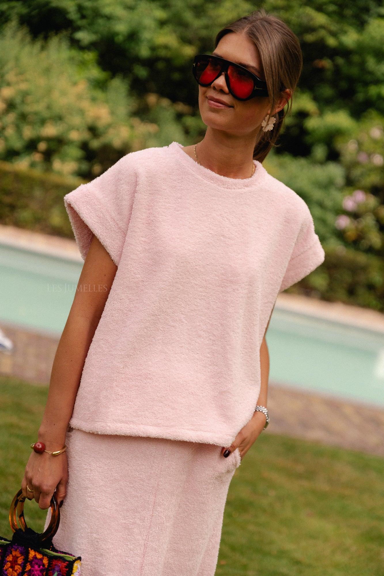 Annabelle SS terry shirt baby pink