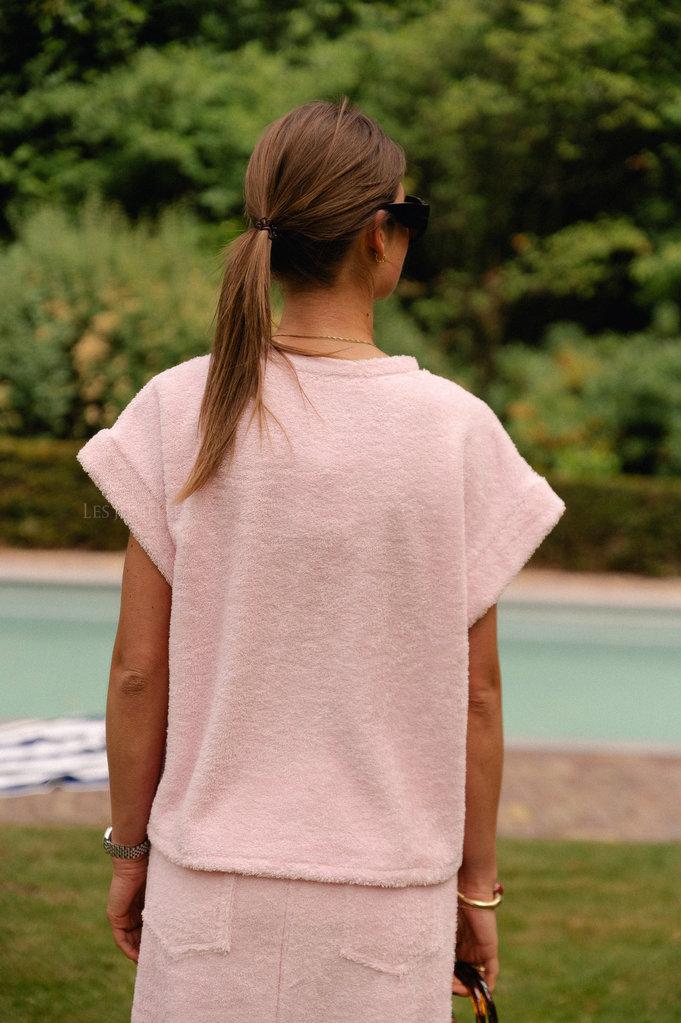 Annabelle SS terry shirt baby pink