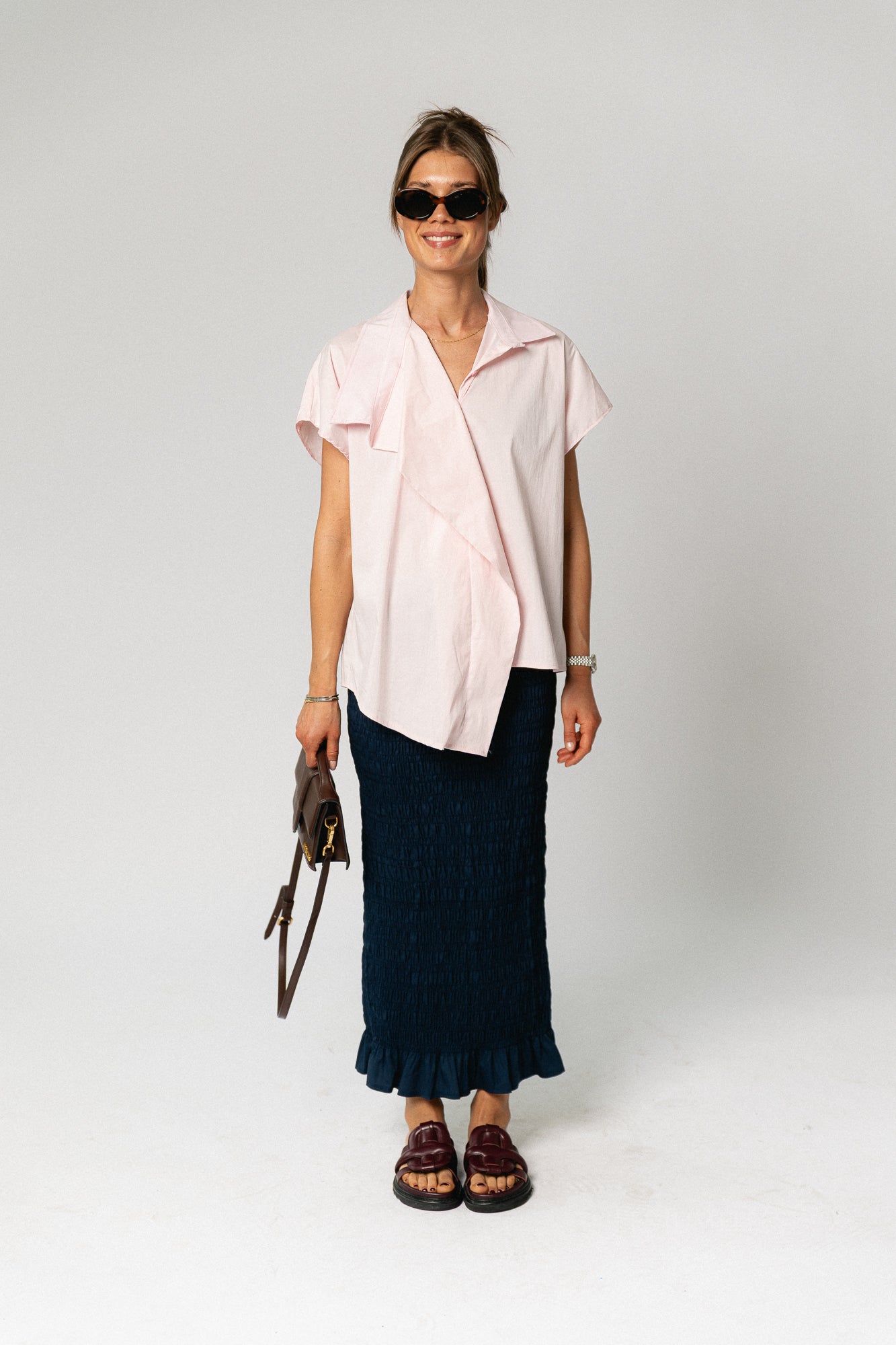 Mona SS shirt blush pink
