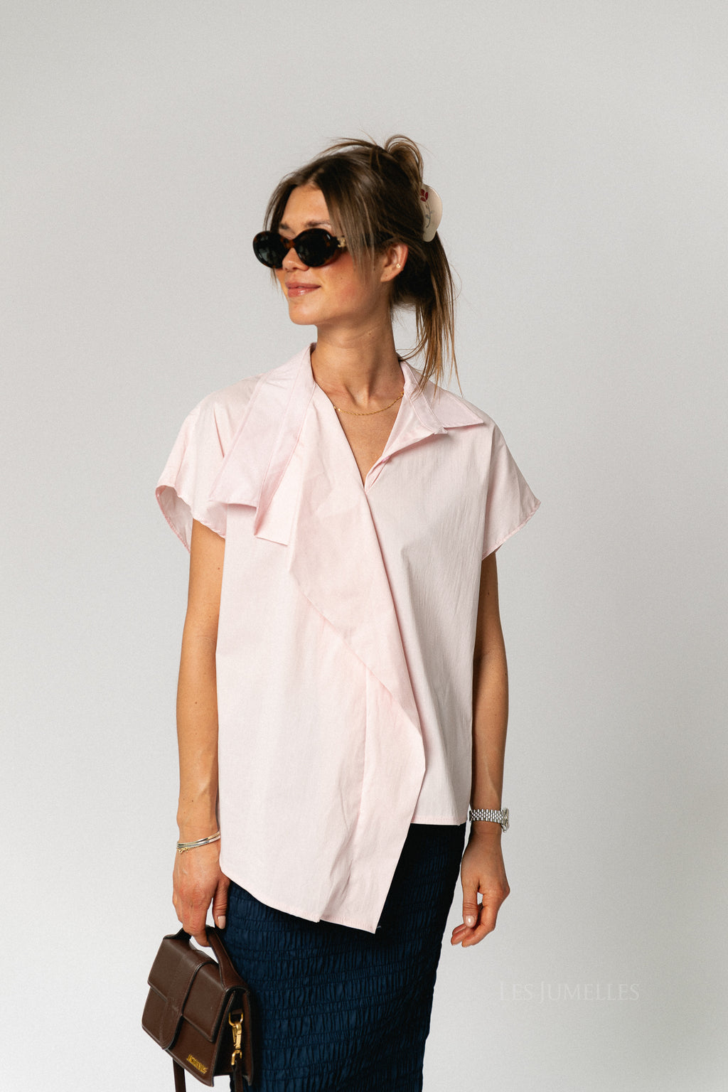 Mona SS shirt blush pink
